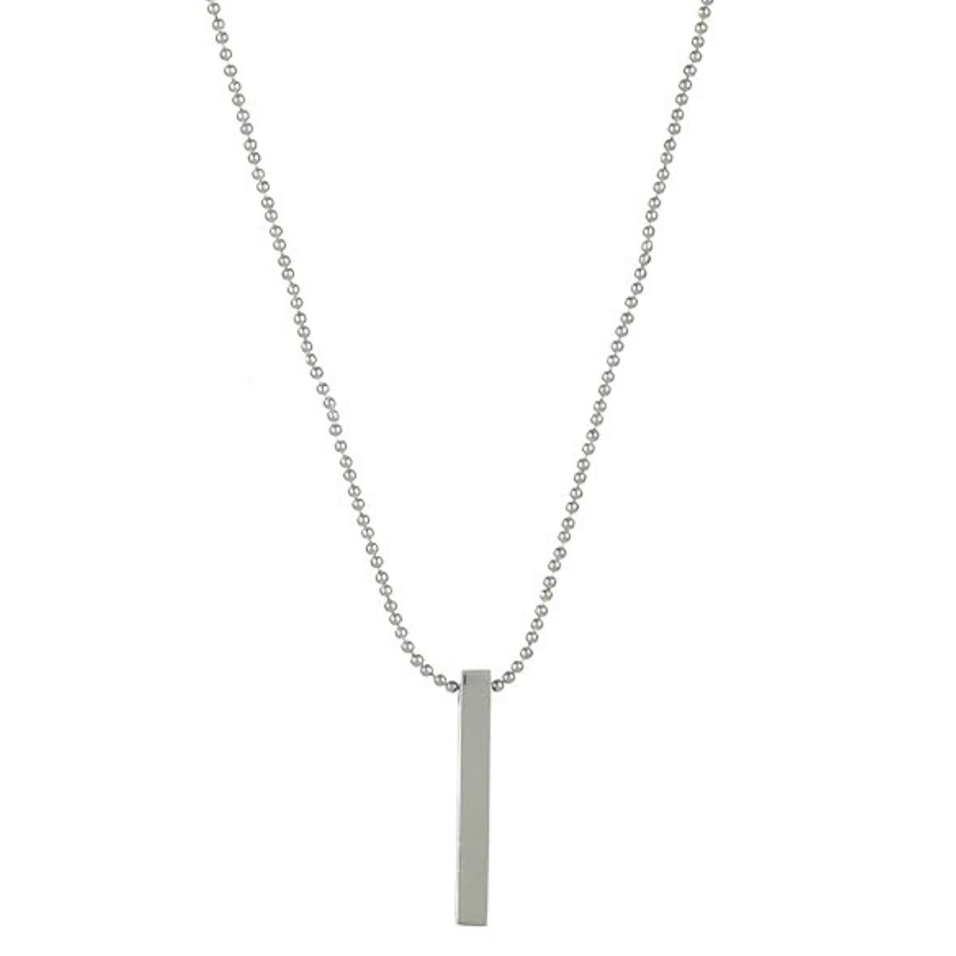 Square Silver-Plated Pendant For Men By Offmint