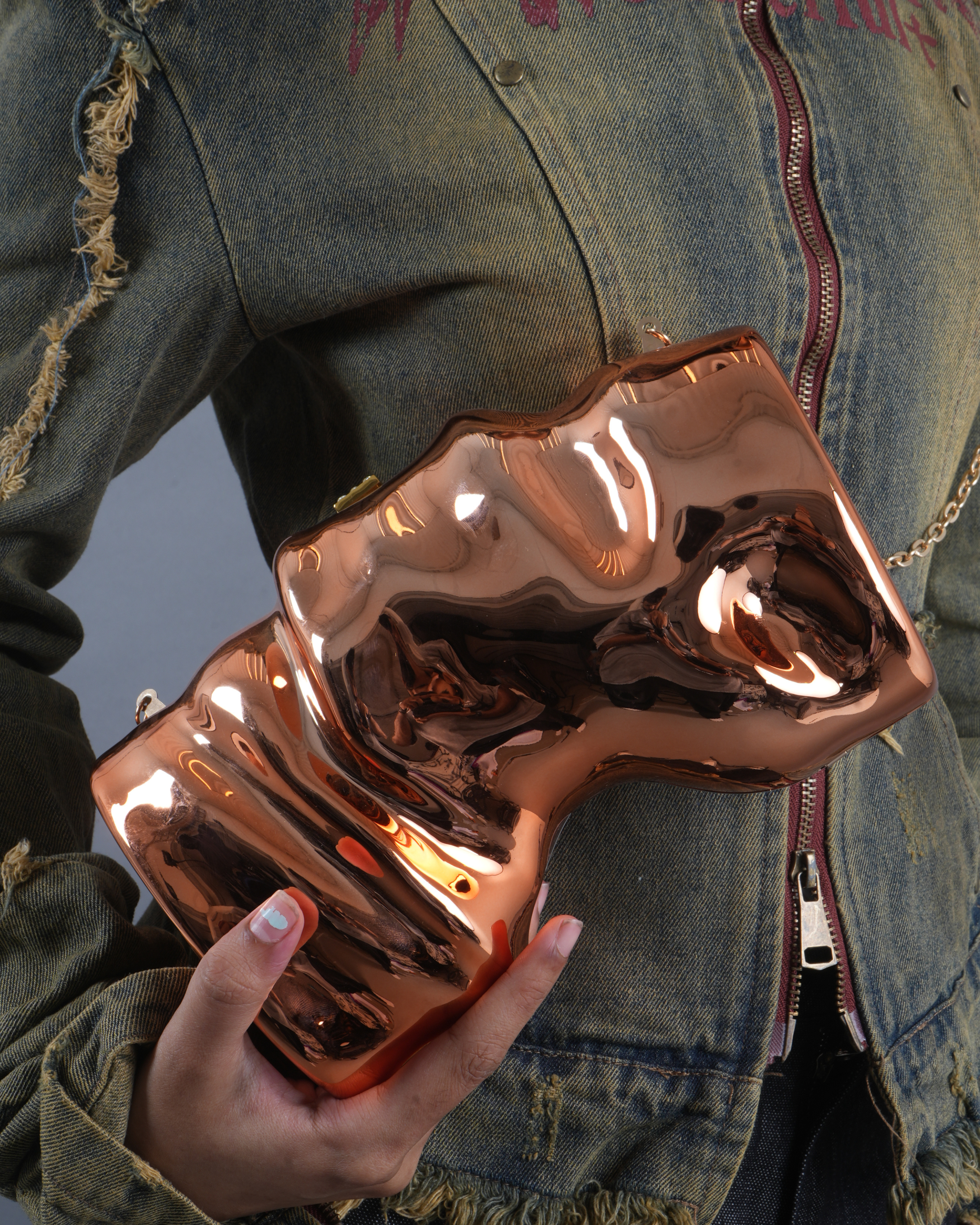 Molten Luxe Metallic Clutch