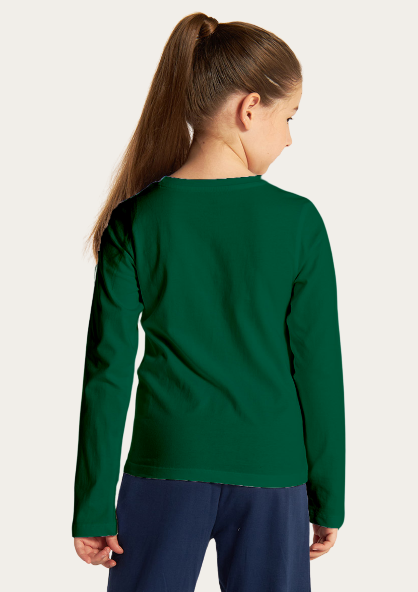Little And Loved Printed Bottle Green Full Sleeves T-shirt By Offmint