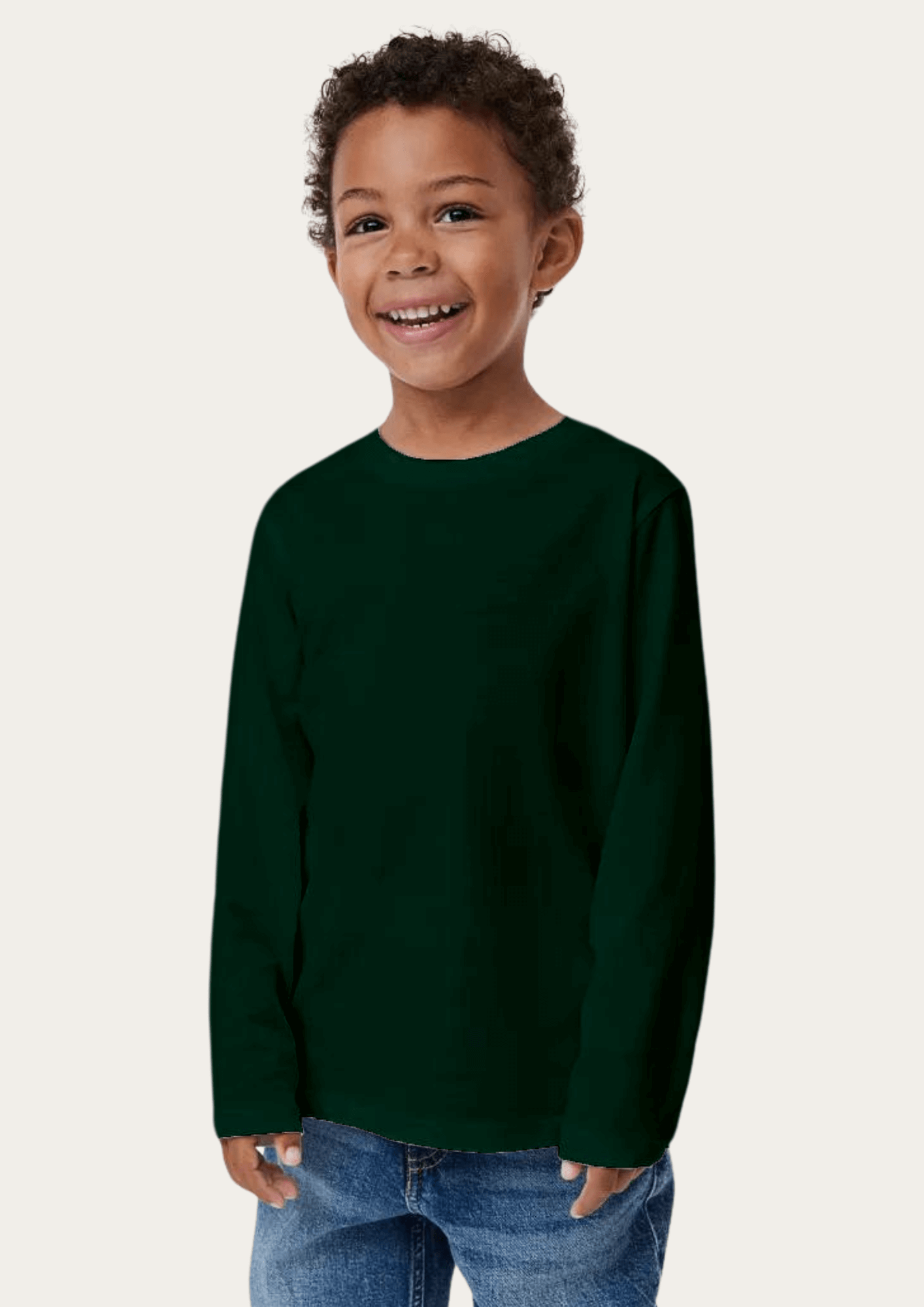 Green Full Sleeves Kids T-shirt By Offmint