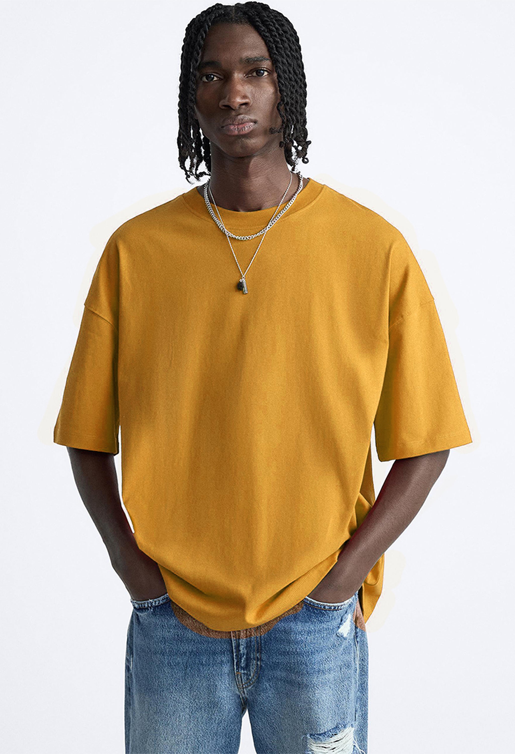 Mustard Oversized T-shirt By Offmint