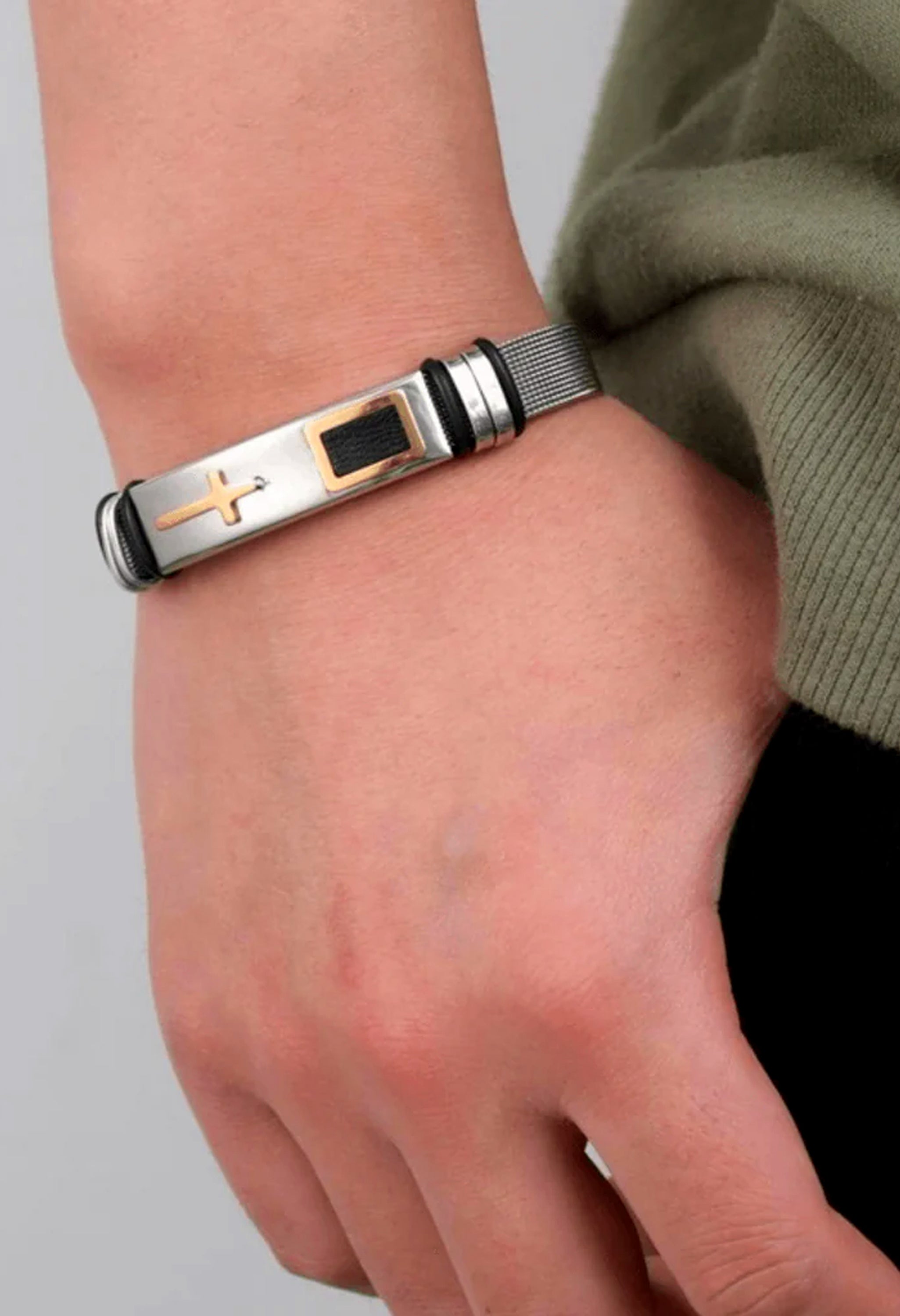 Punk Cross Bracelet For Men By Offmint