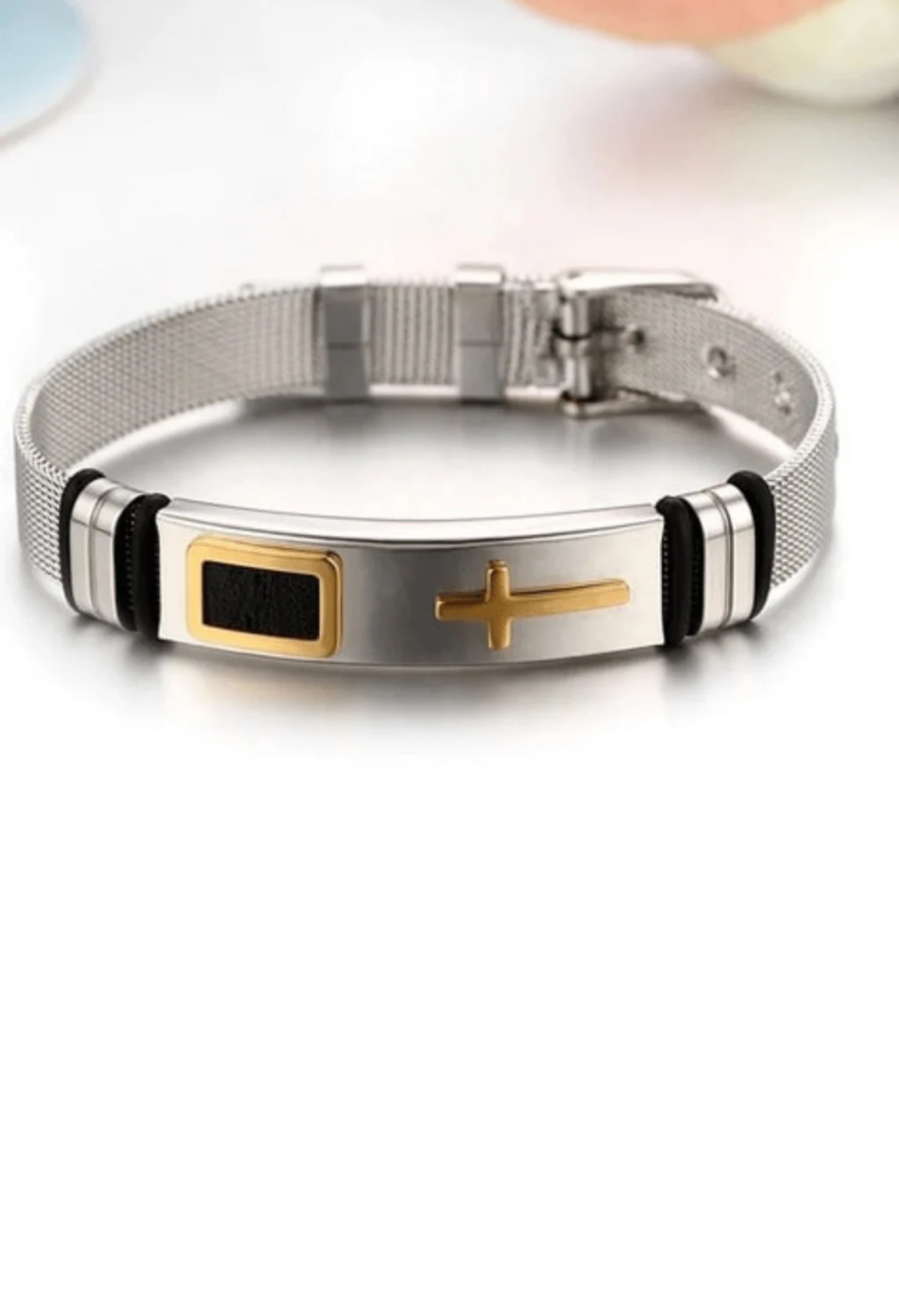 Punk Cross Bracelet For Men By Offmint