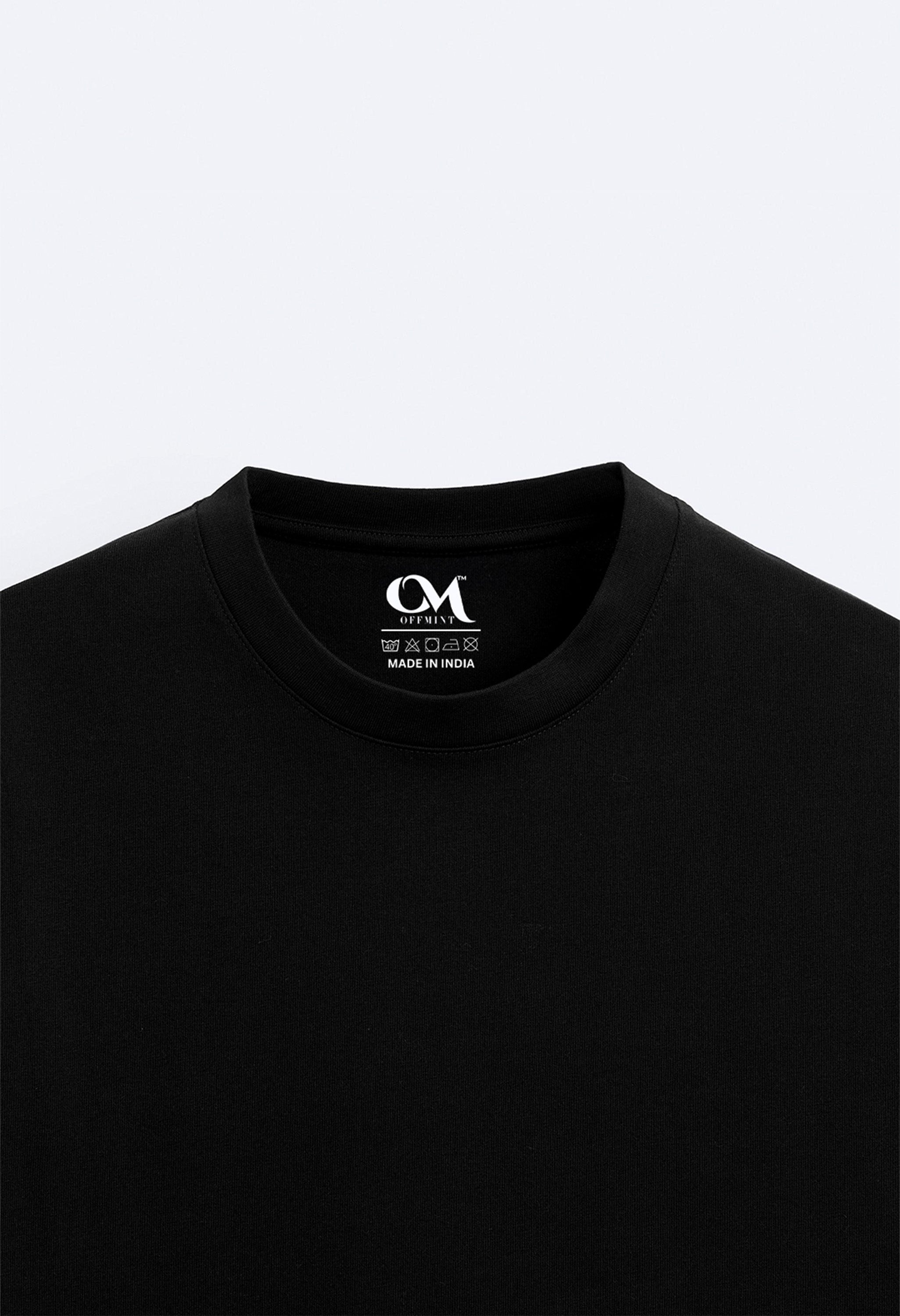 Obsessed Printed Black Oversized T-shirt By Offmint