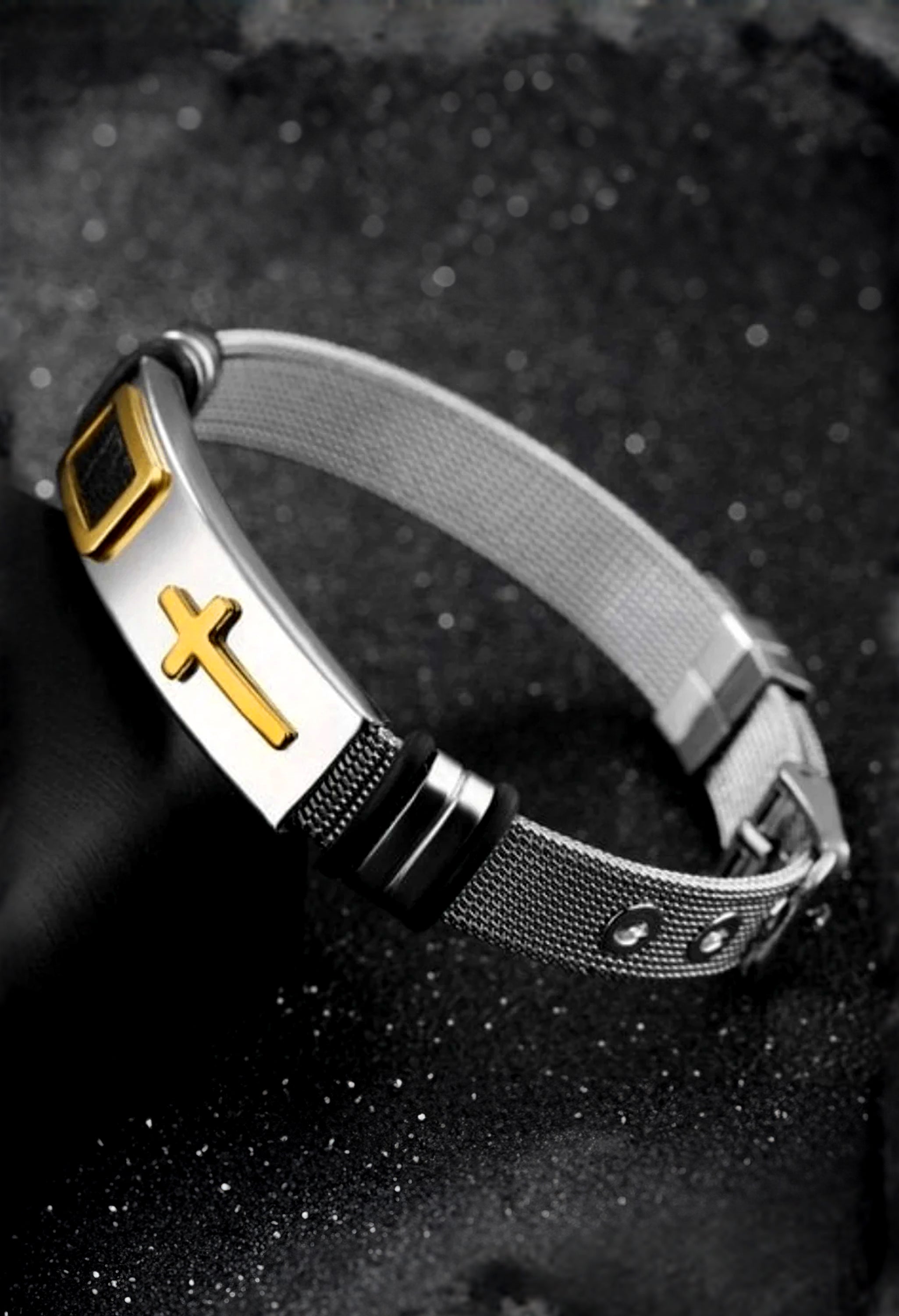 Punk Cross Bracelet For Men By Offmint