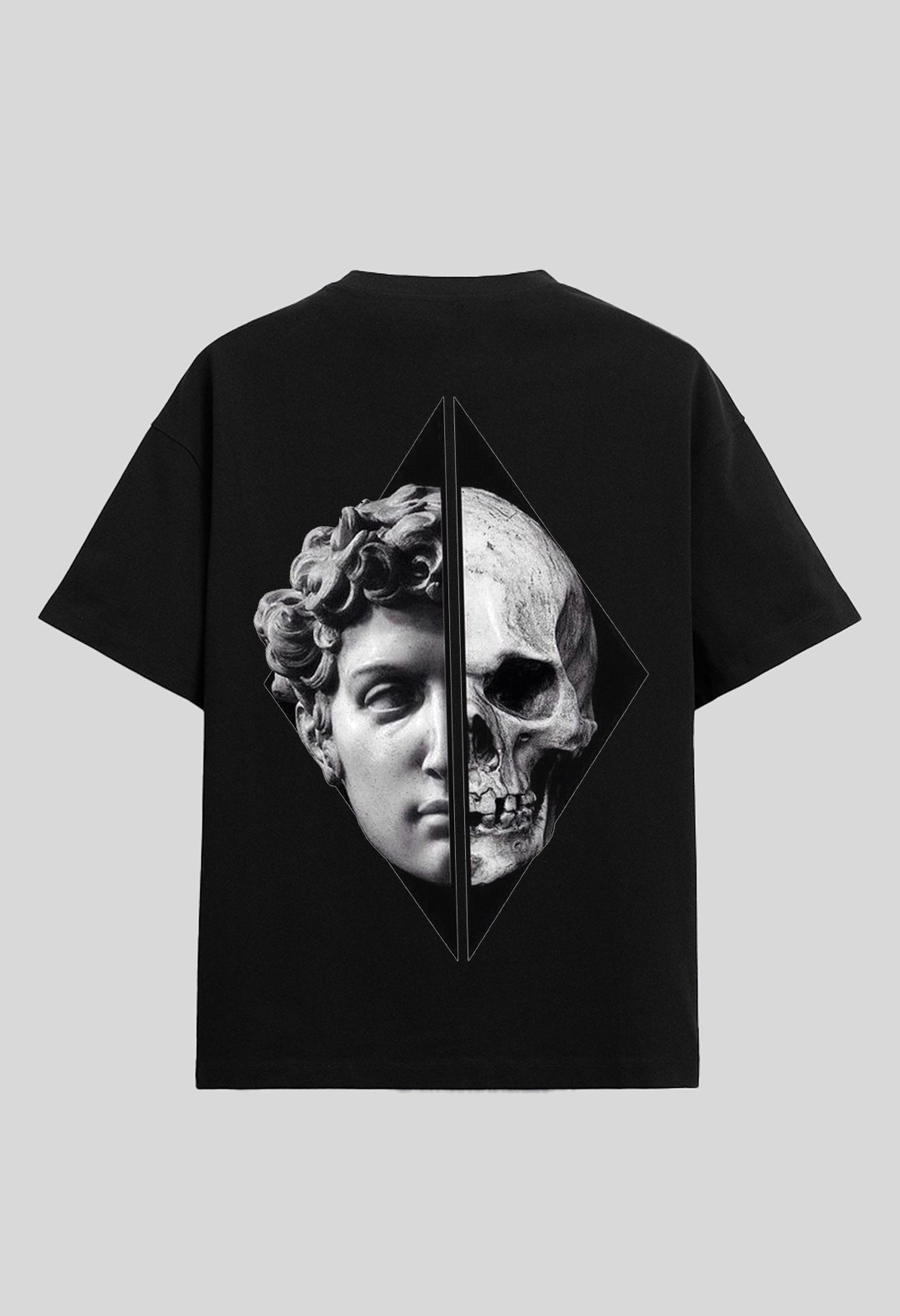 Skull Diamond Printed Oversized T-Shirt By Offmint