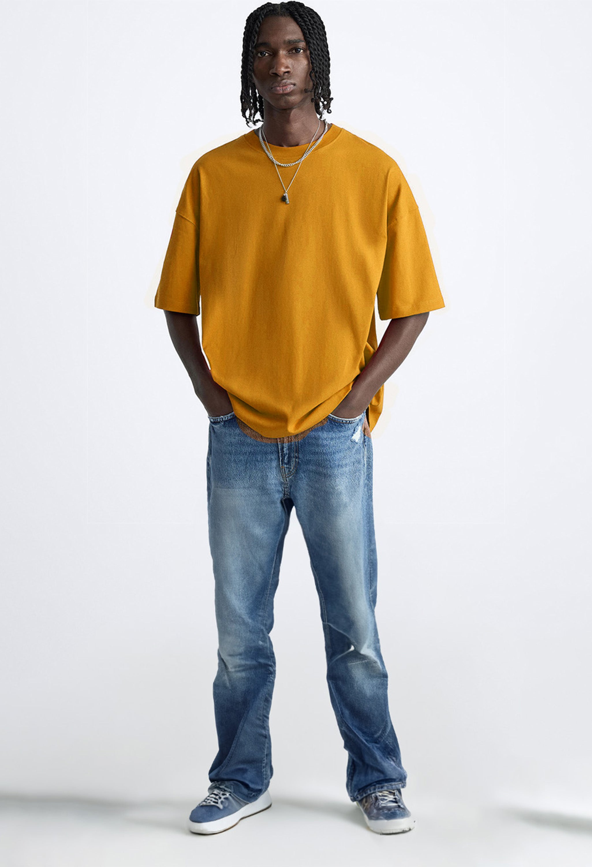 Mustard Oversized T-shirt By Offmint