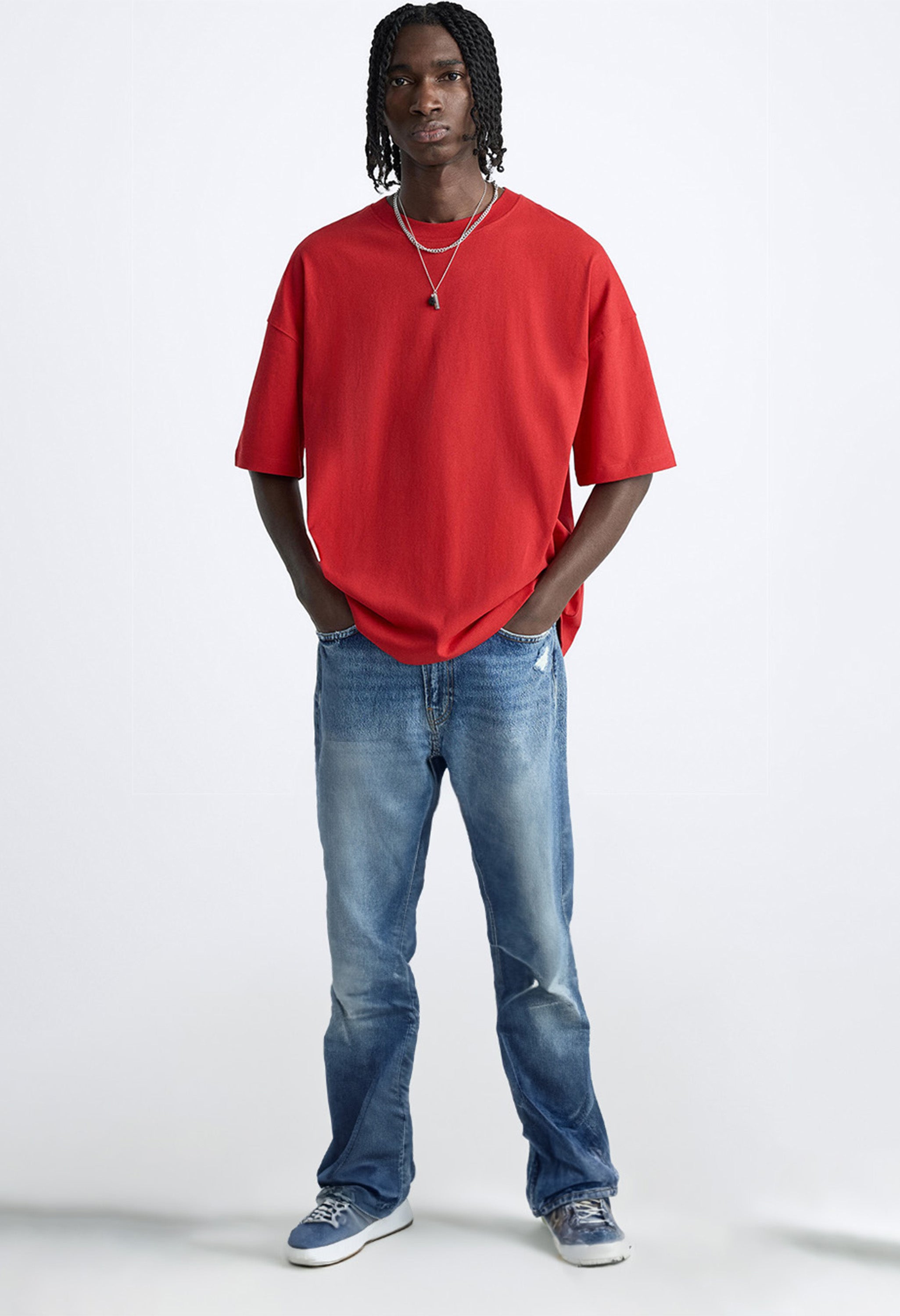Red Oversized T-shirt By Offmint