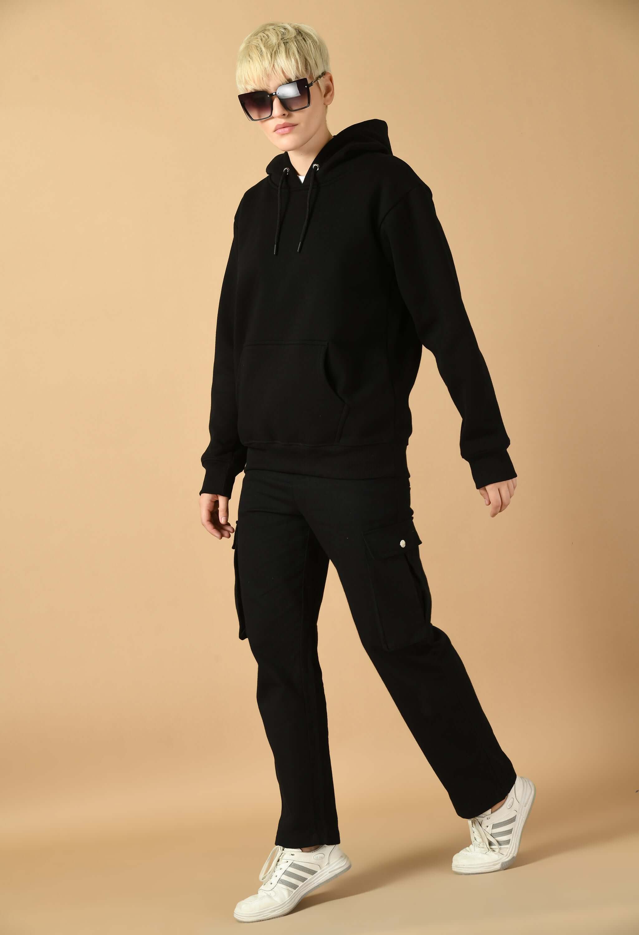 Black color hoodie women's