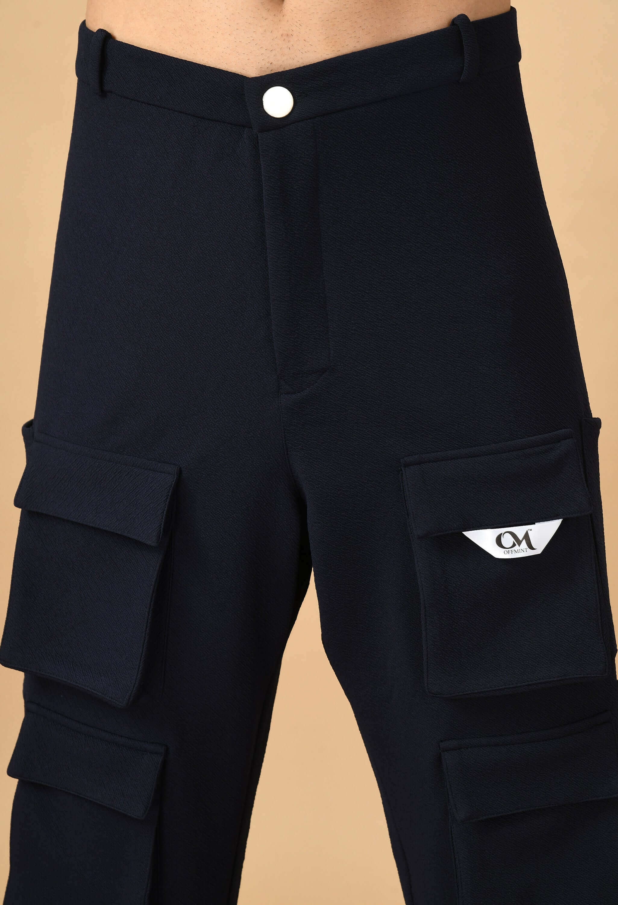 Black twelve pockets men's cargo by offmint