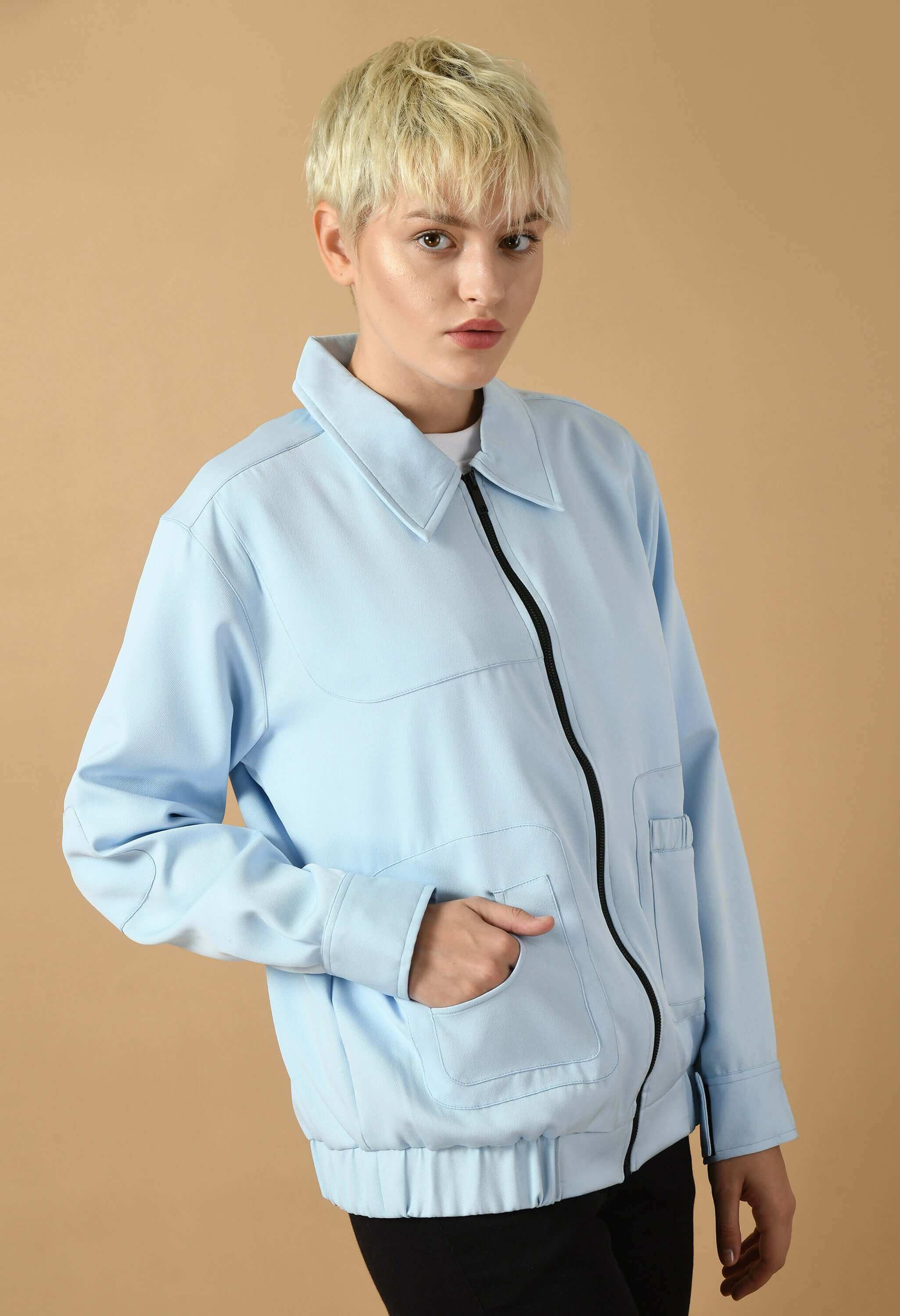Bomber jacket blue color