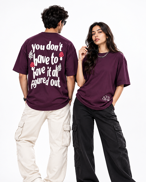 Wine 'Figured Out' | Unisex Oversized T-Shirt