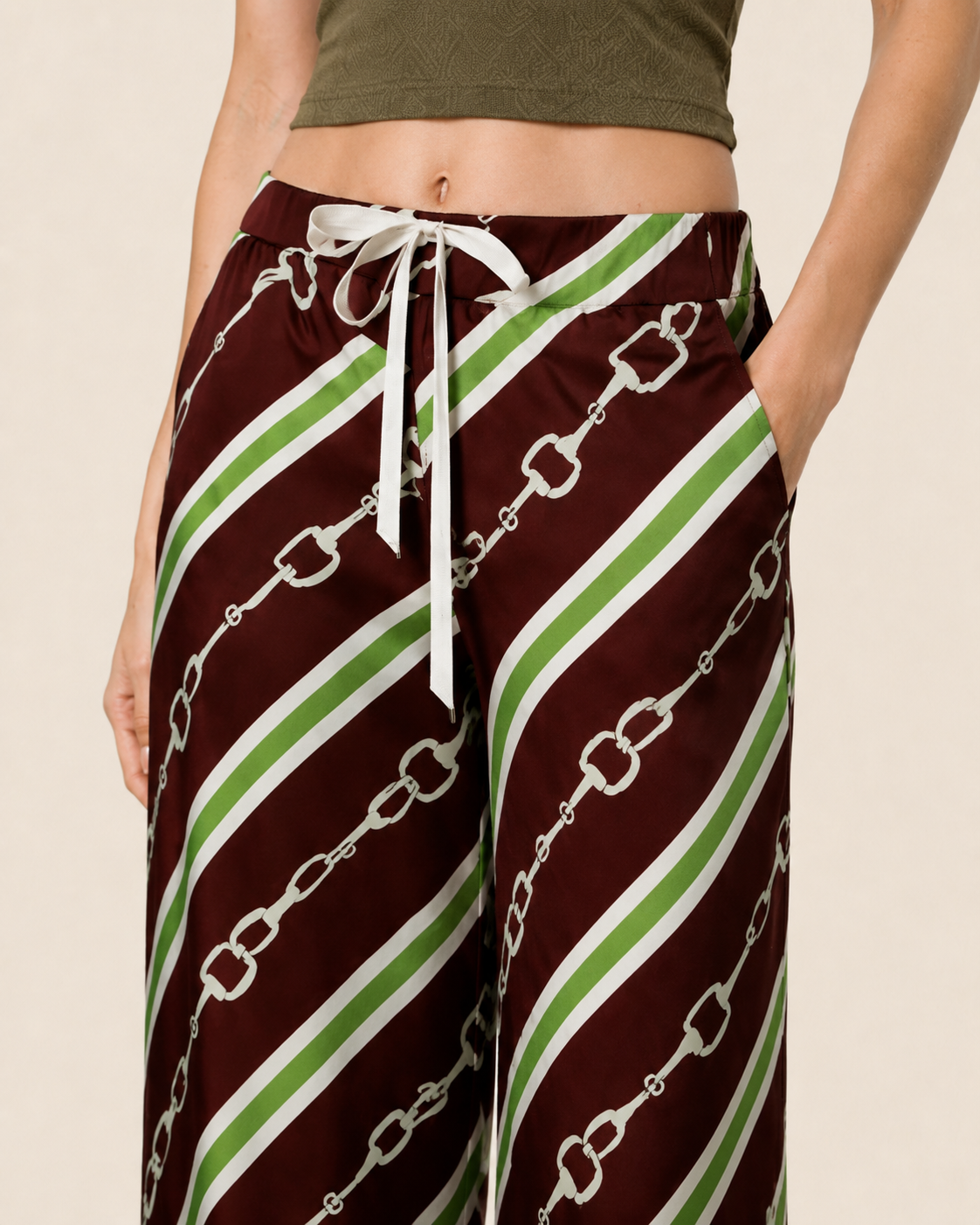 Royal Harness Stripe Print