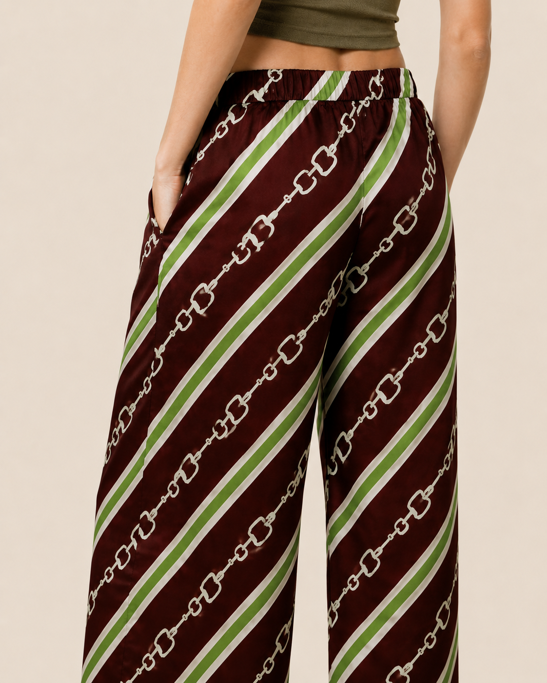 Royal Harness Stripe Print