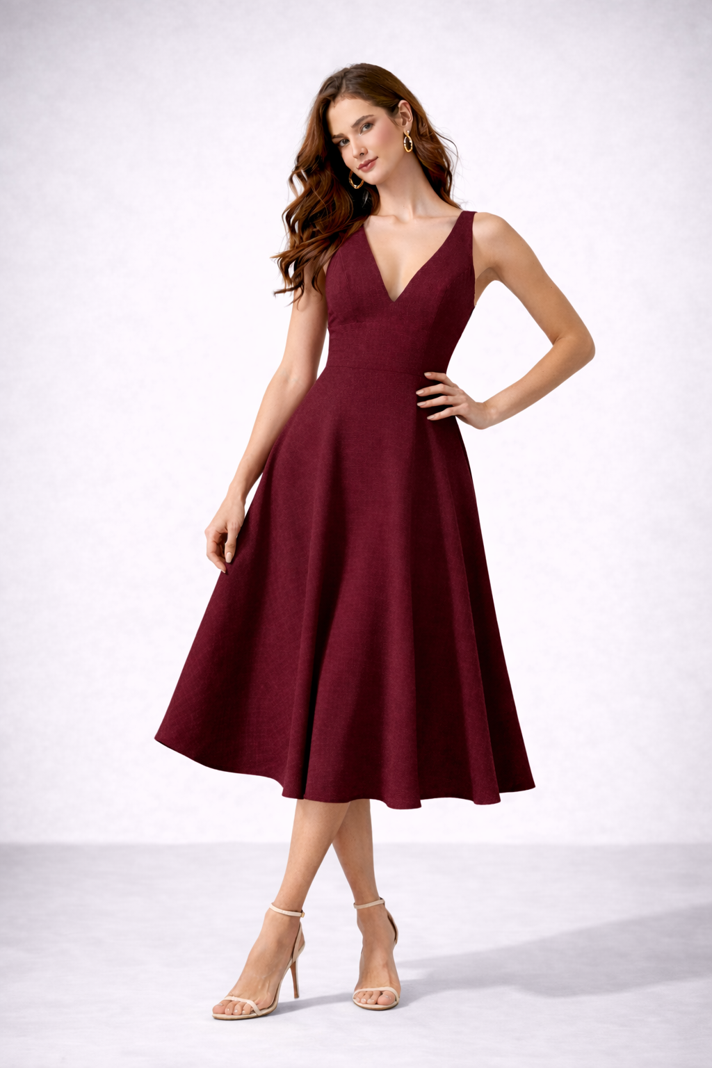 Linen Sweatheart Dress