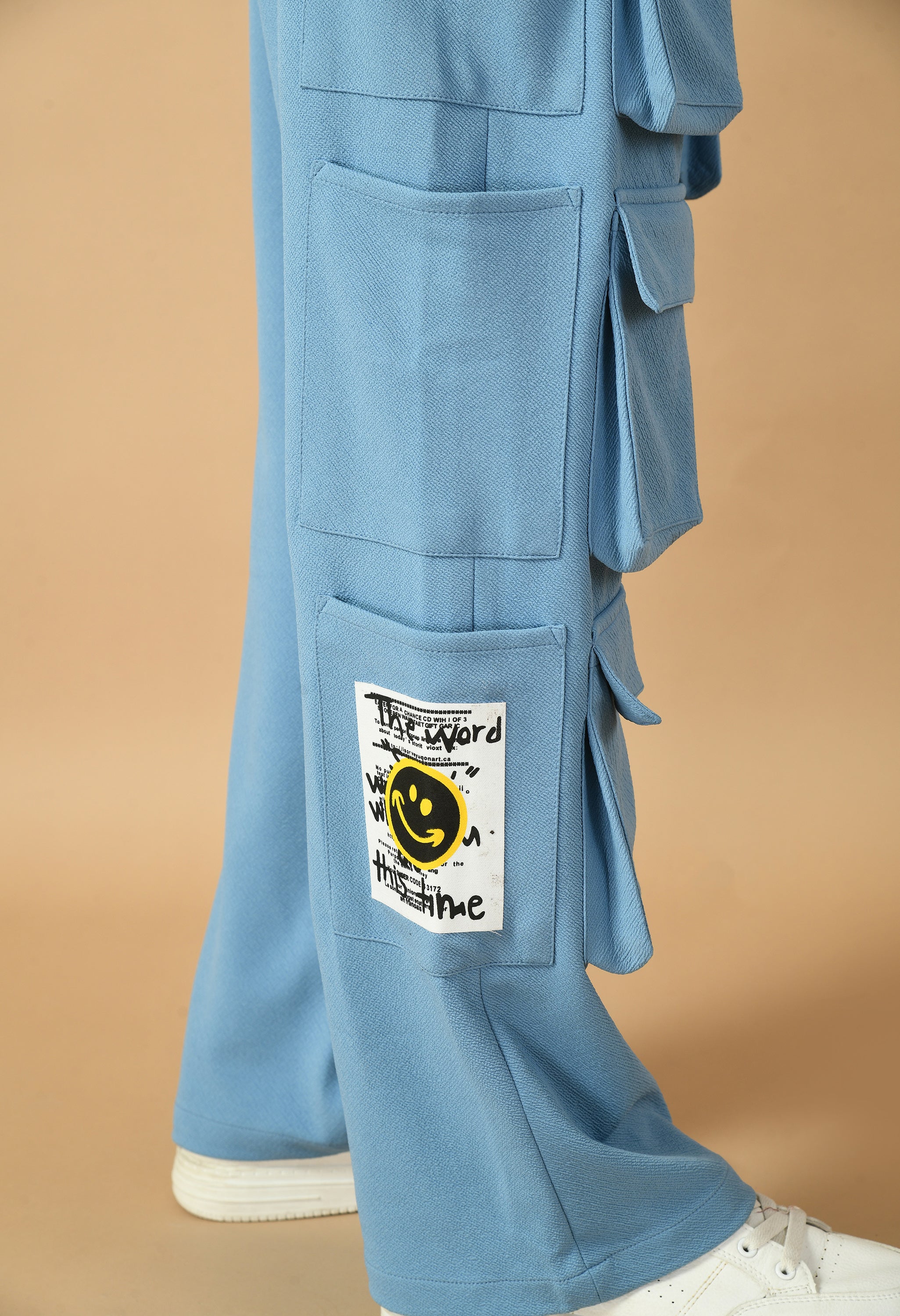 12 Pocket's Sky Blue Shirt Co-ord Set By Offmint