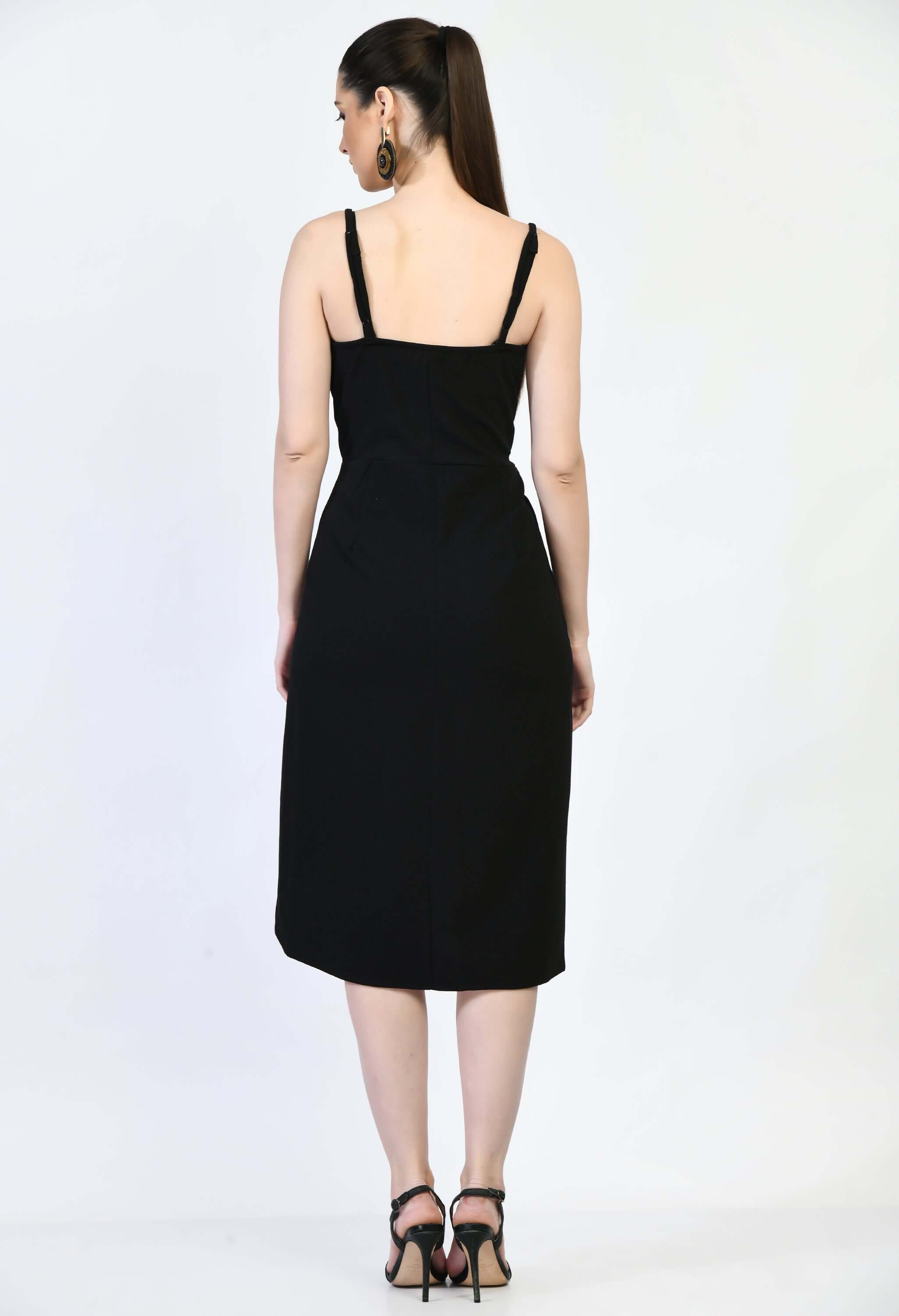 Women's Bodycon Black Dress by offmint