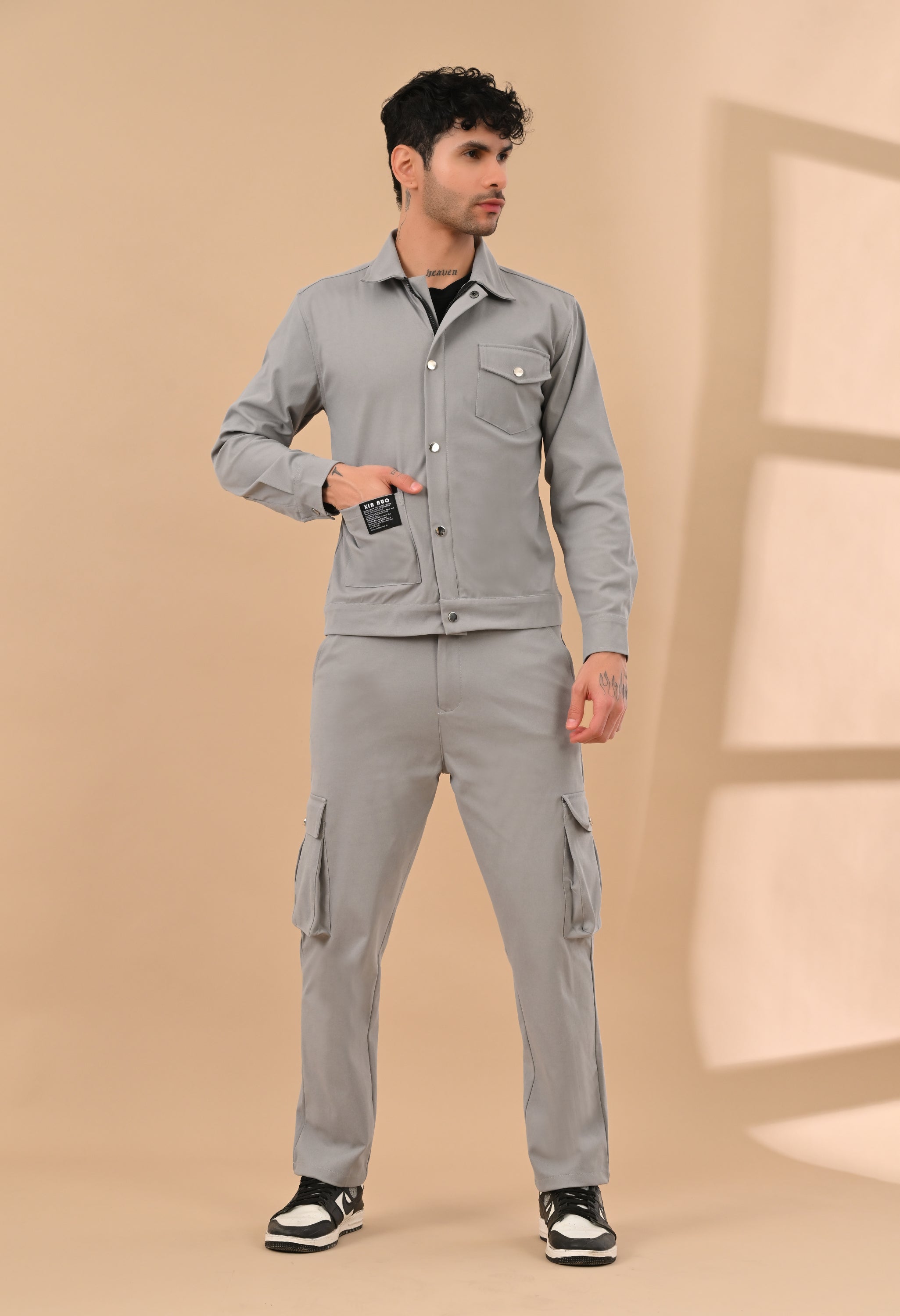 Grey Overshirt Co-ords