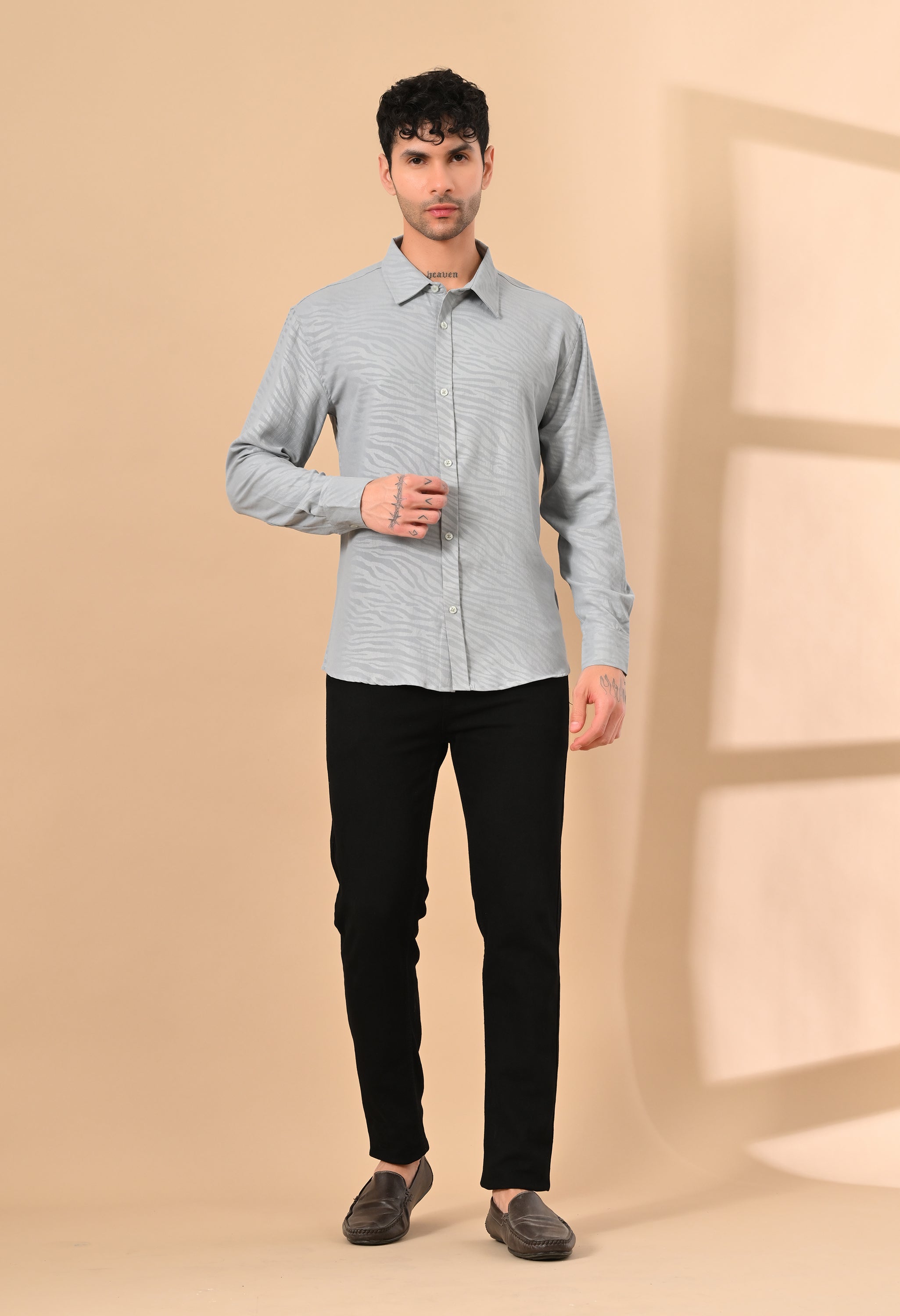 Textured Grey Shirt