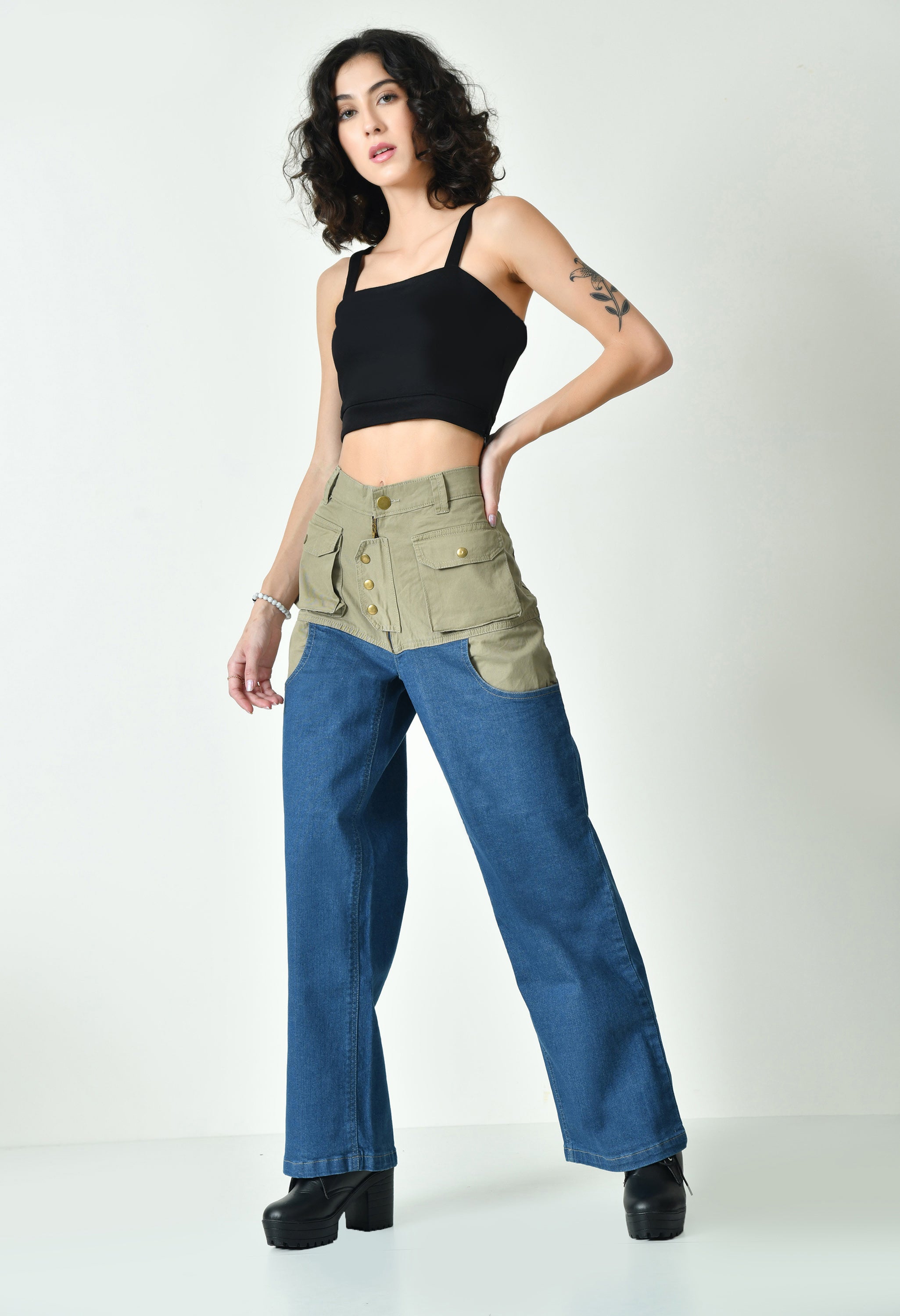 Dual-Color Jeans