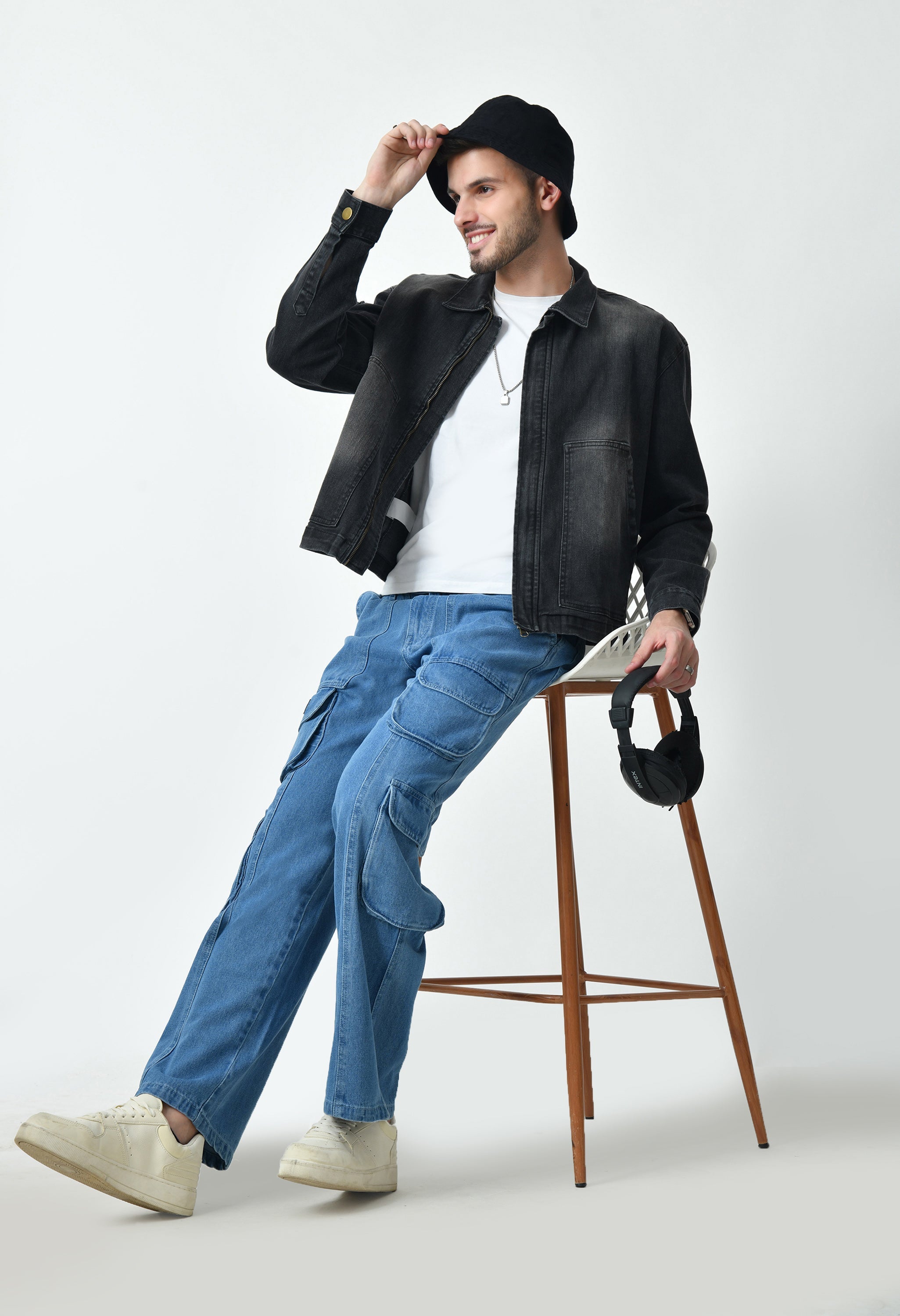 Charcoal oversized jacket