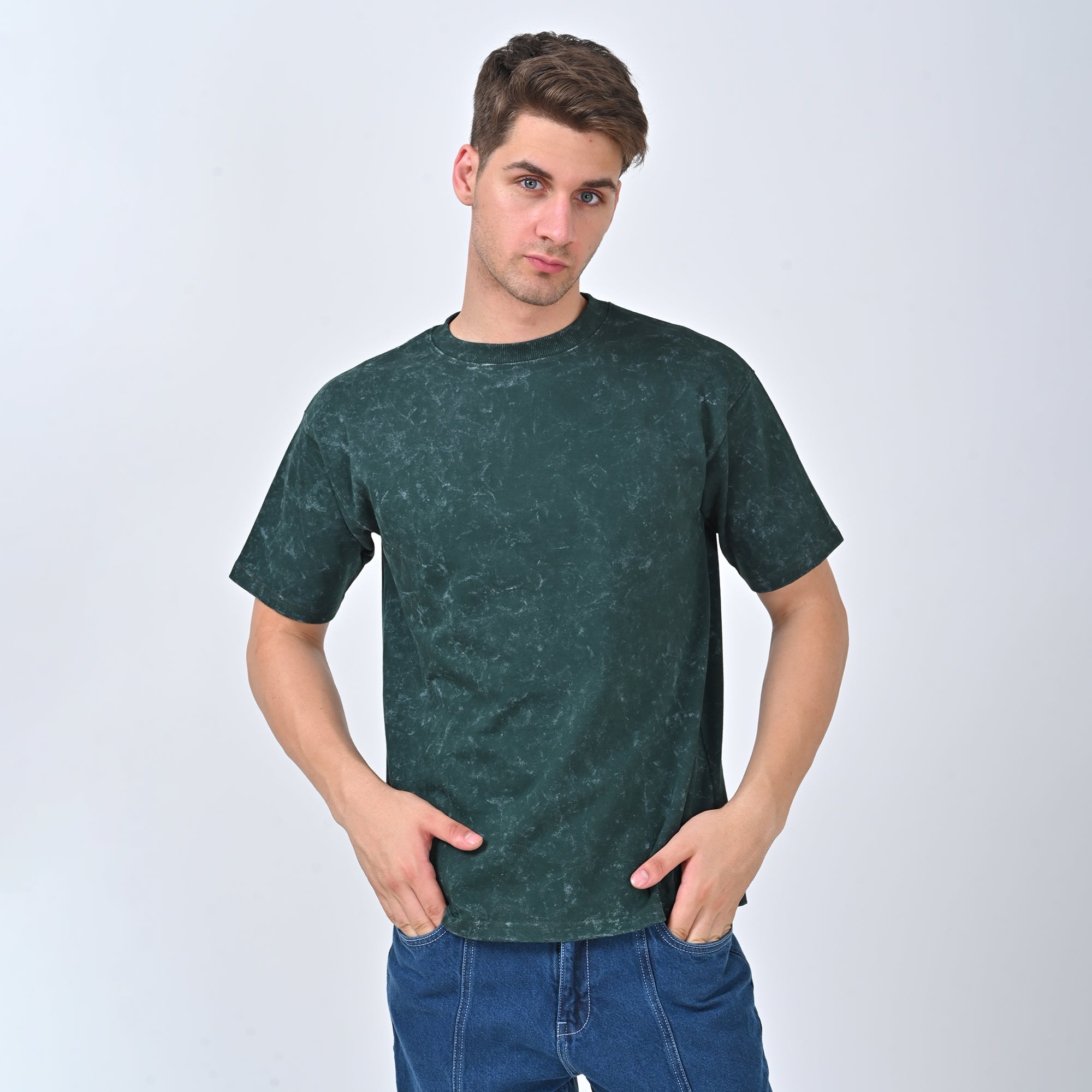 Forest Acid-Wash Oversized T-Shirt