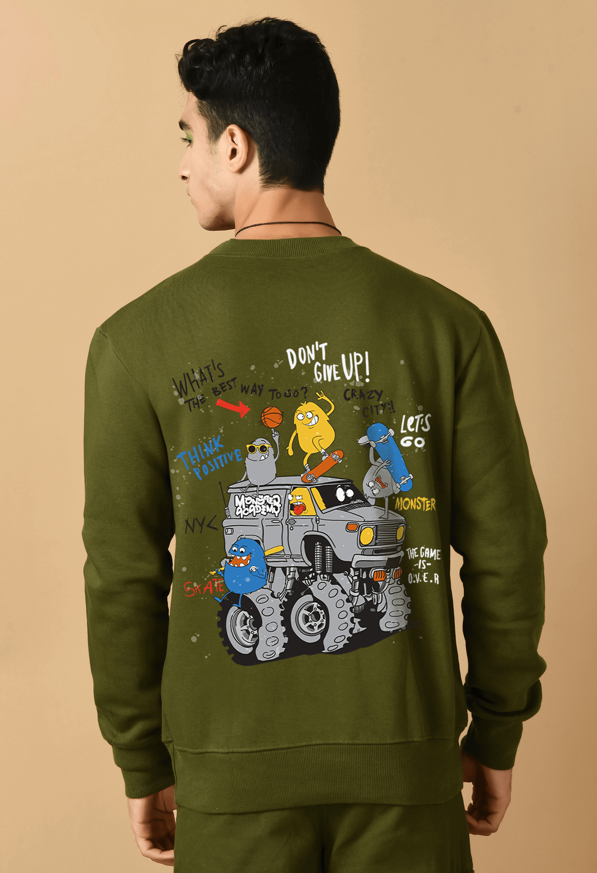 Don't give up printed sweatshirt by offmint