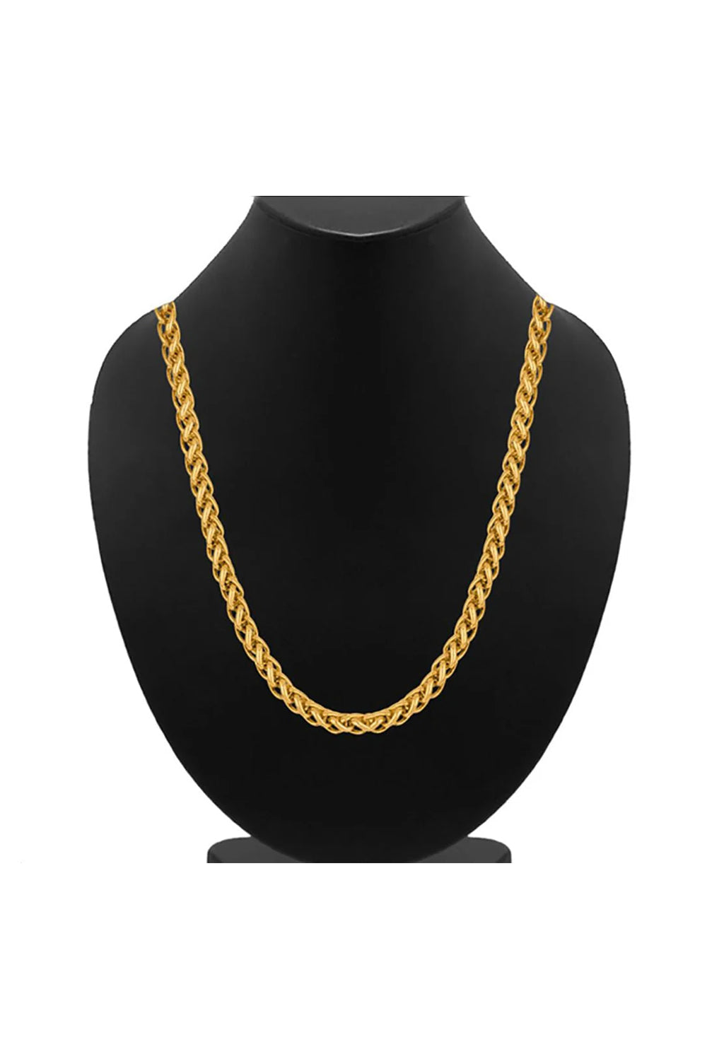 Gold Plated Stylish Golden Chain Necklace For men/women by offmint