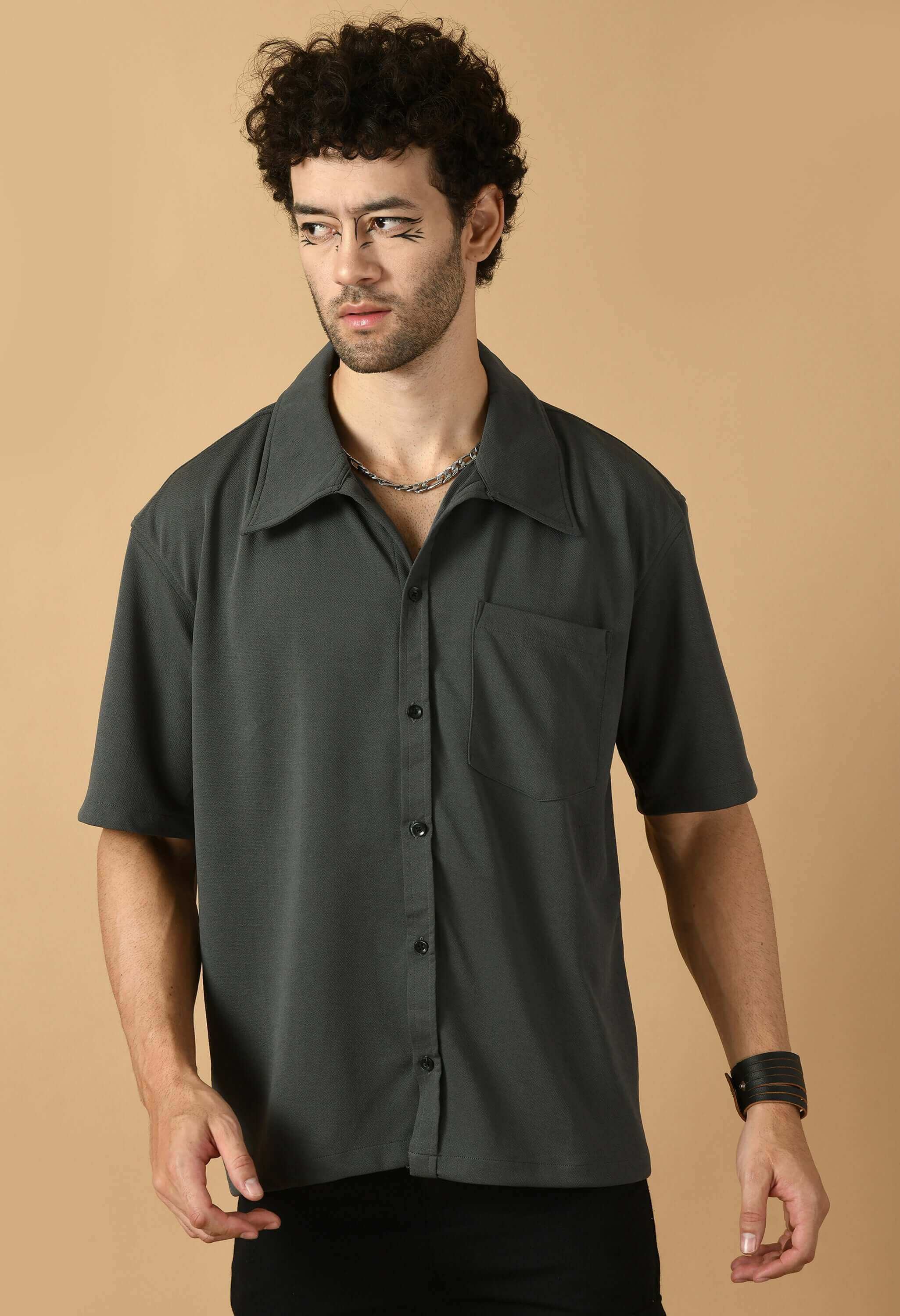 Grey color overshirt