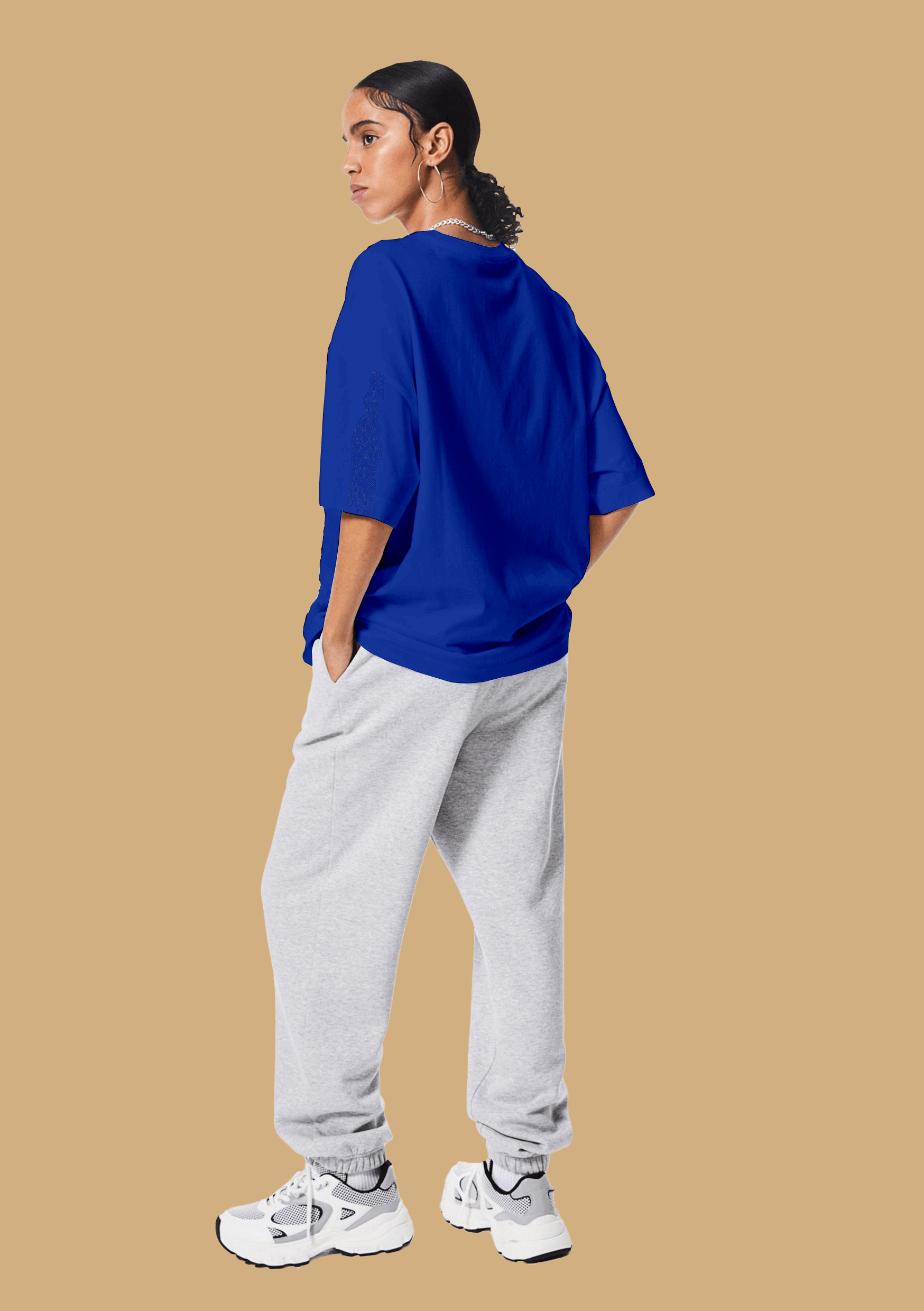 Nasa printed blue color oversized t-shirt by offmint