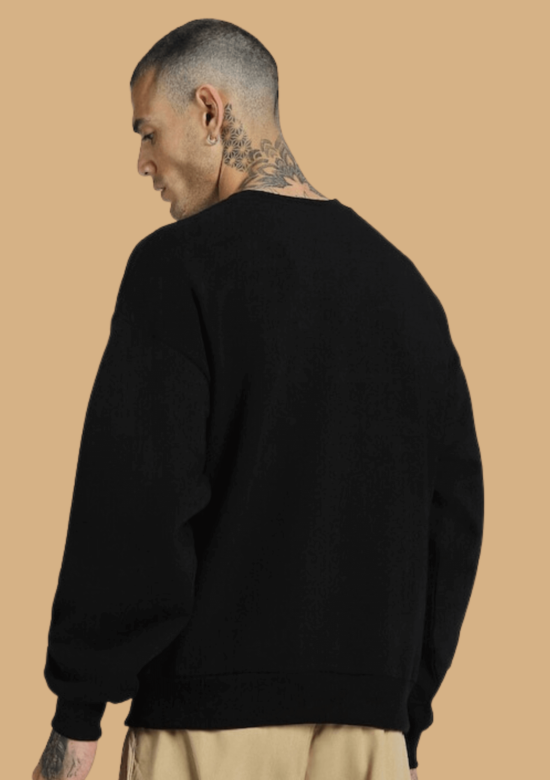 Nightmare printed black color men's sweatshirt