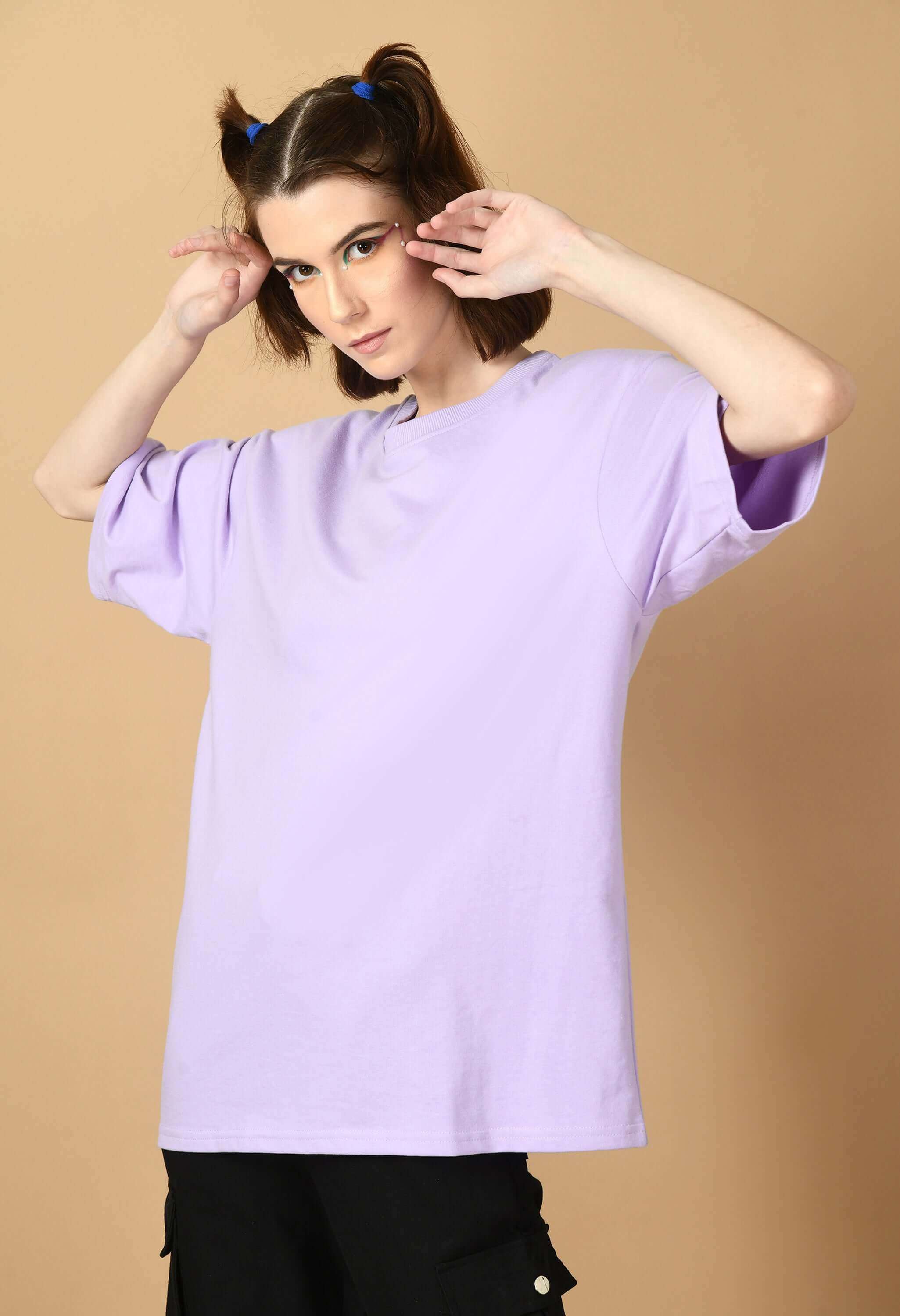 Plain lavender oversized t-shirt