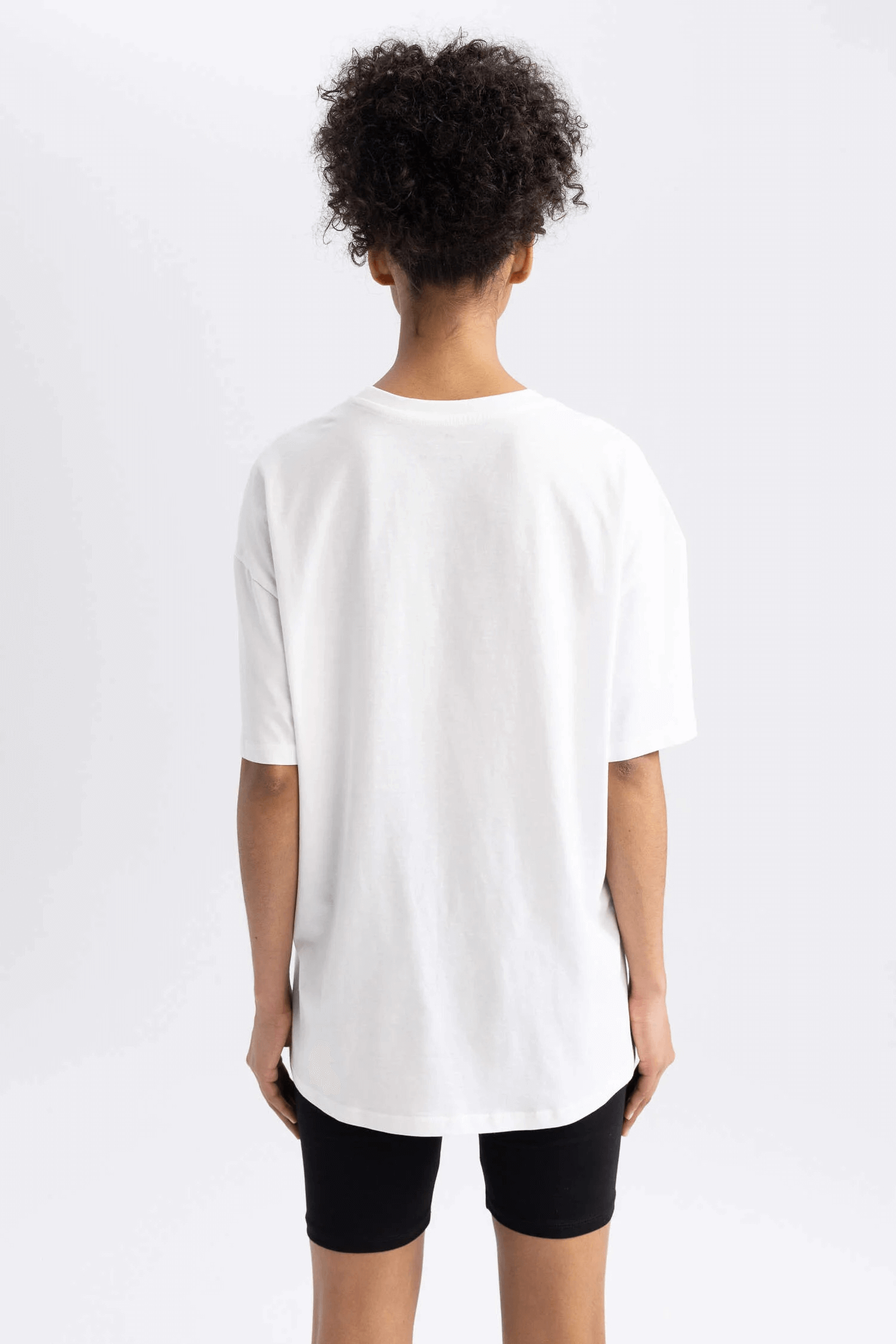 Shodwee apparel printed white oversized t-shirt