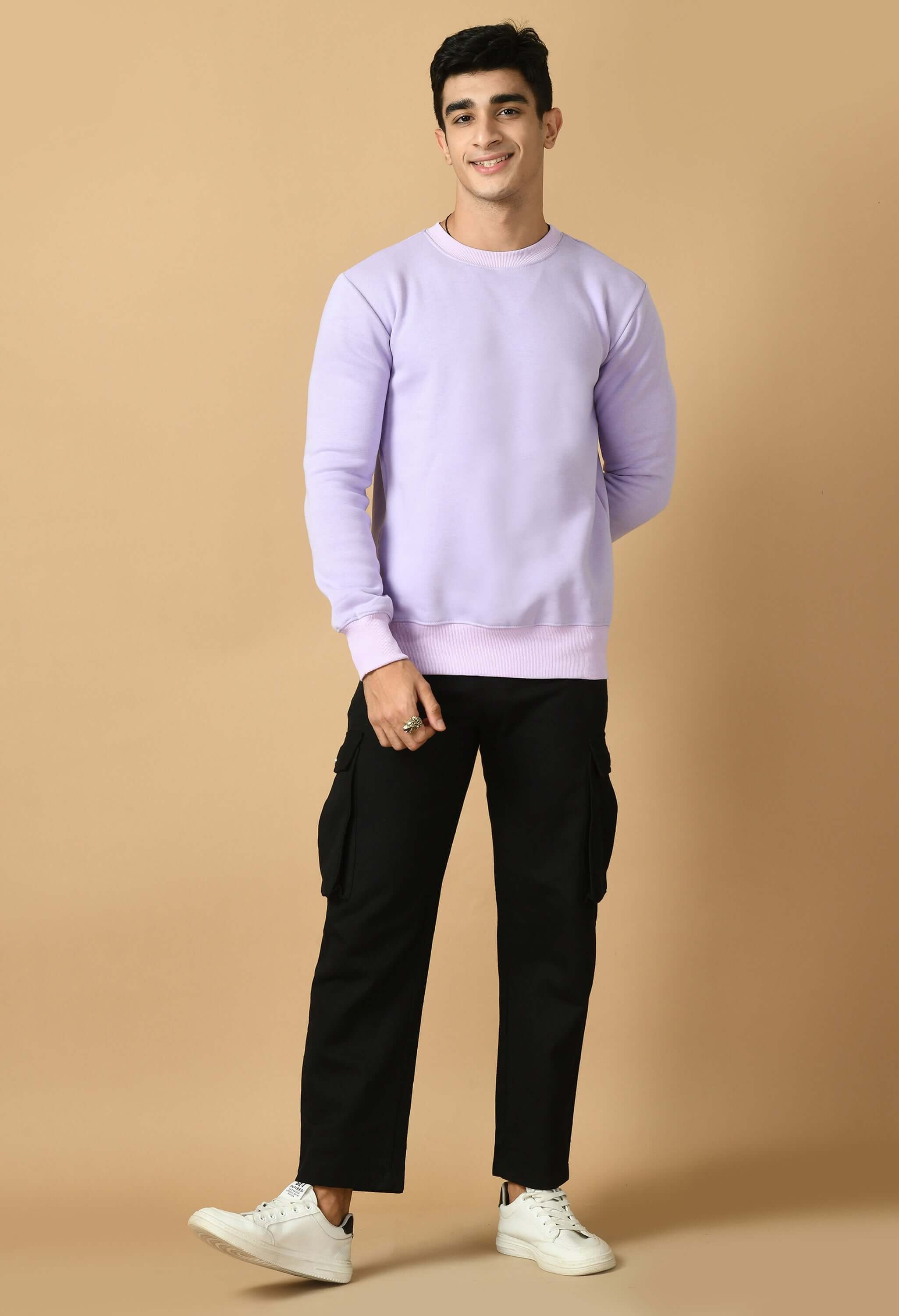 Shodwee printed lavender color sweatshirt