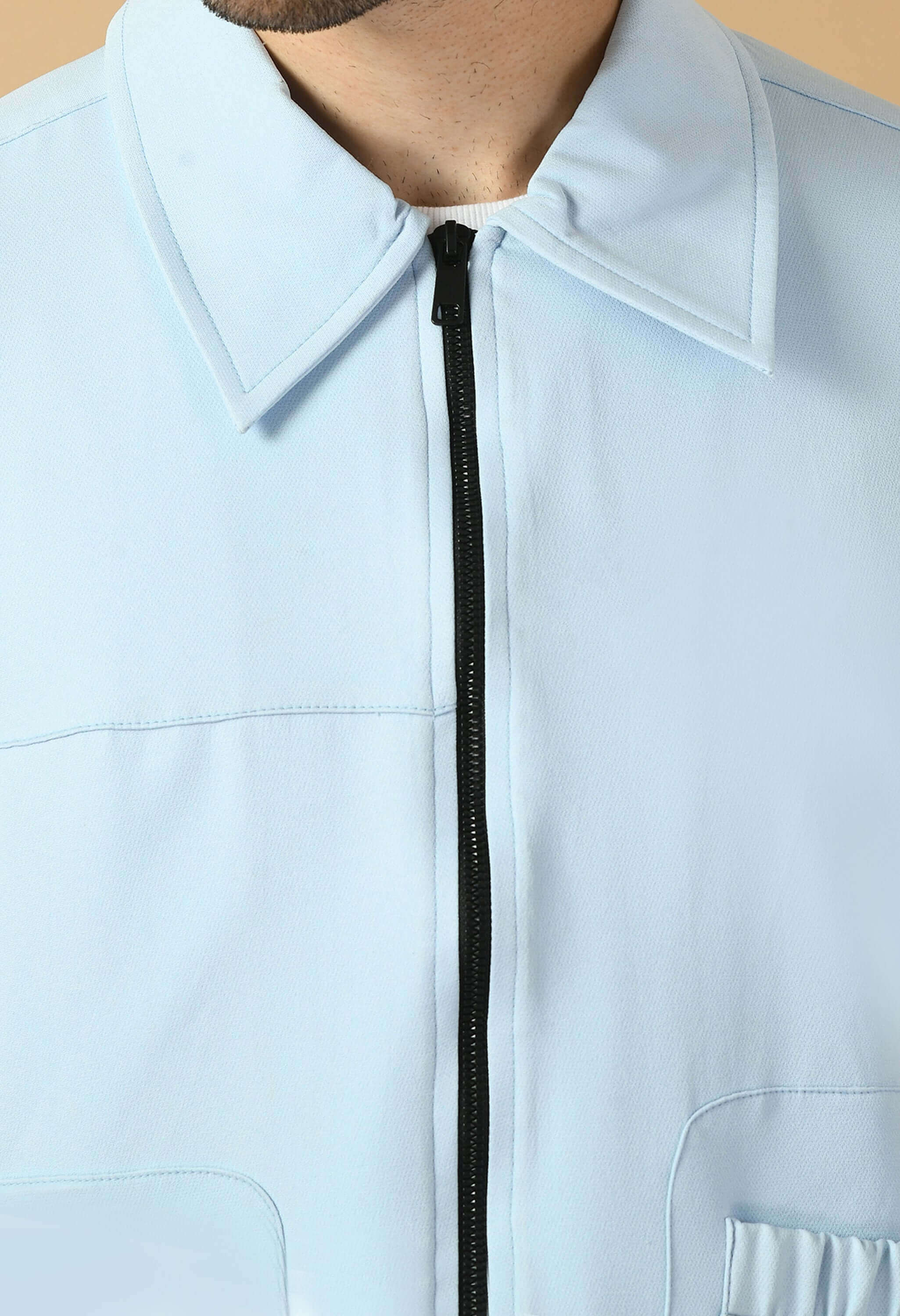 Sky blue men's bomber jacket by offmint