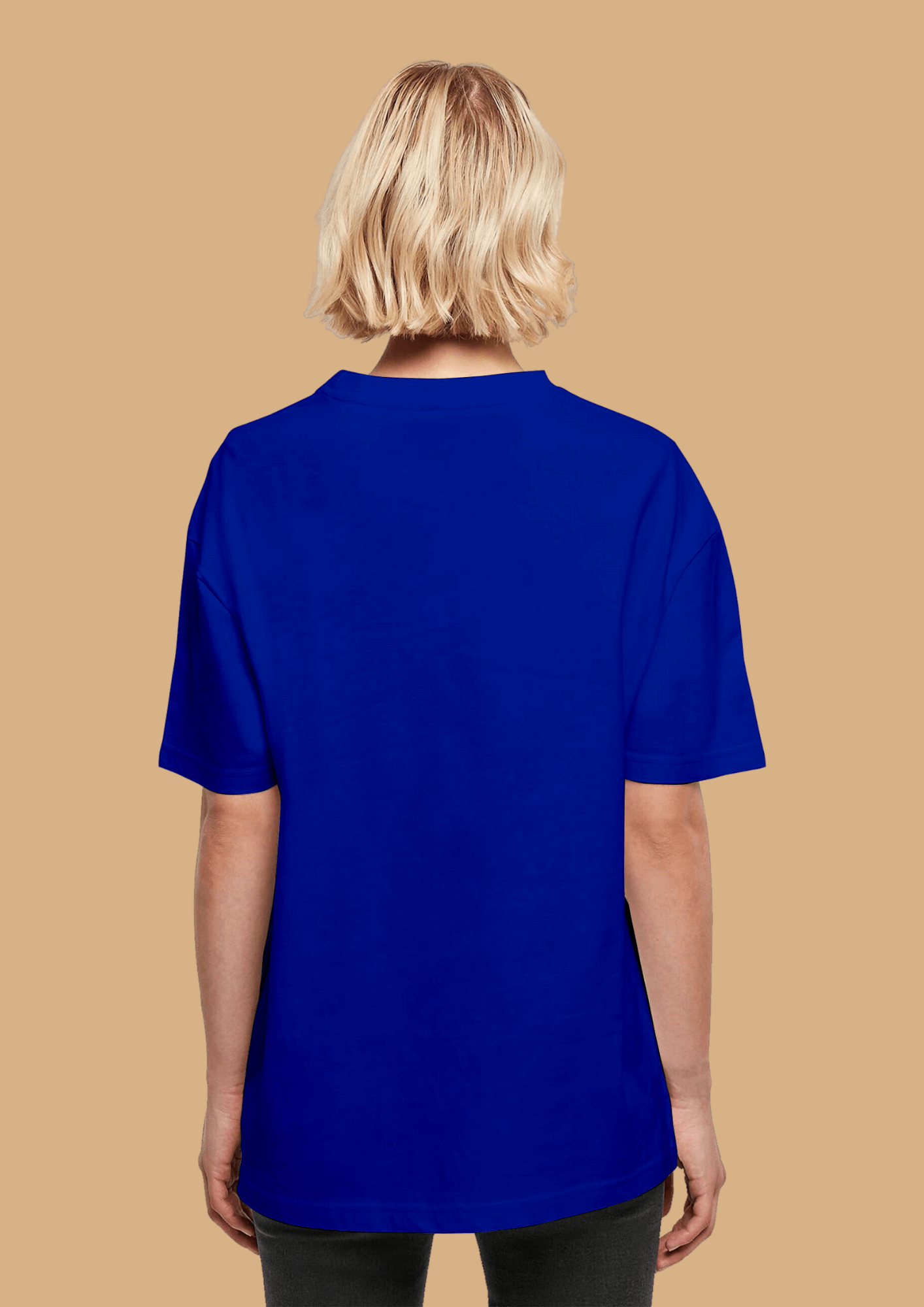 The incredible goku printed blue color oversized t-shirt