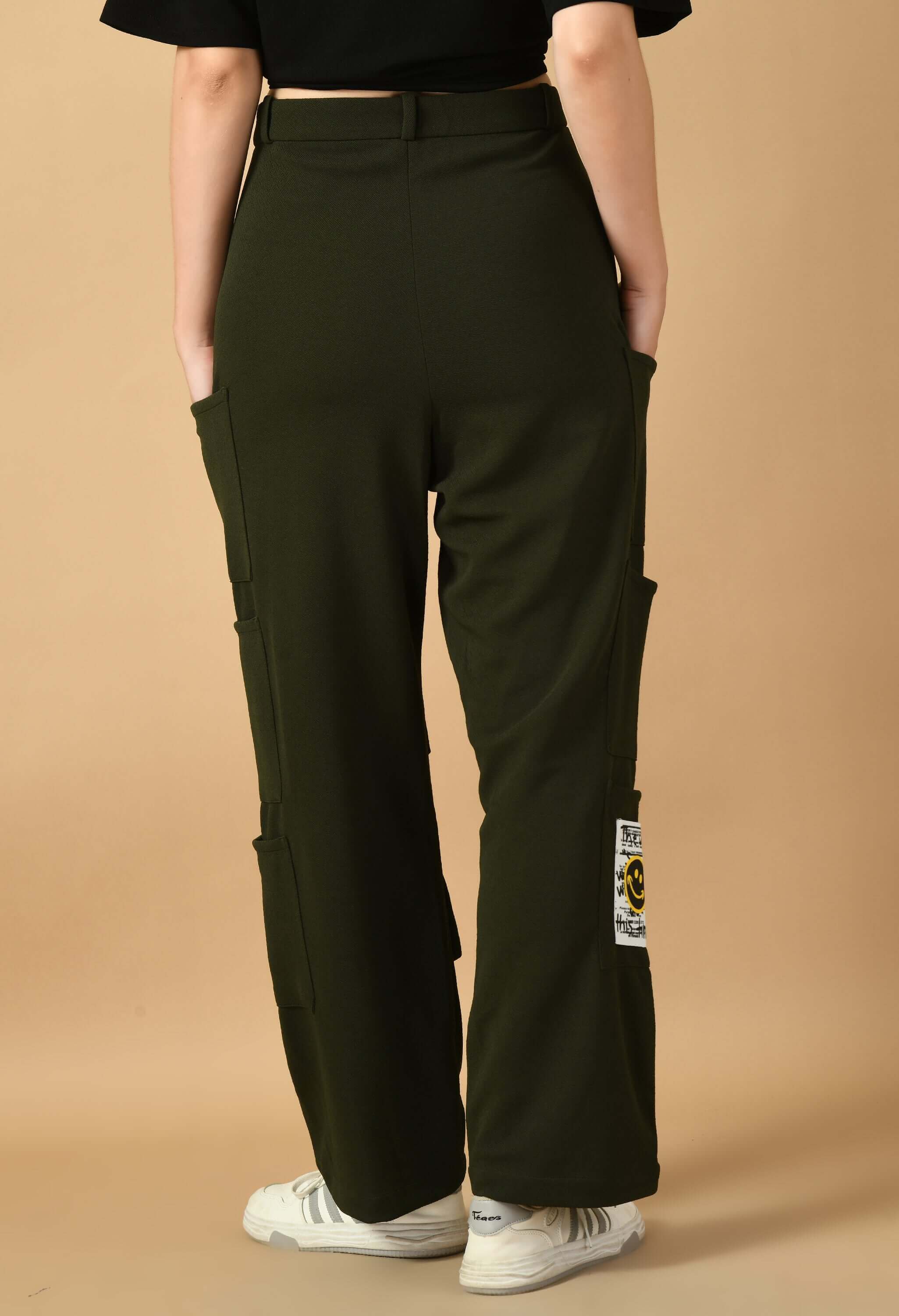Twelve pocket cargo olive green color