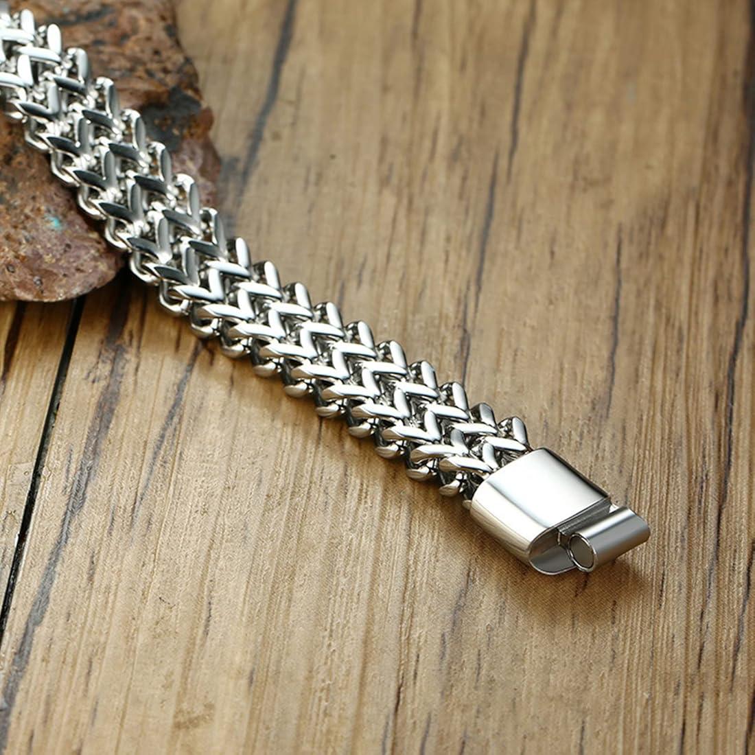 Silver Stainless Steel Bracelet For Men By Offmint