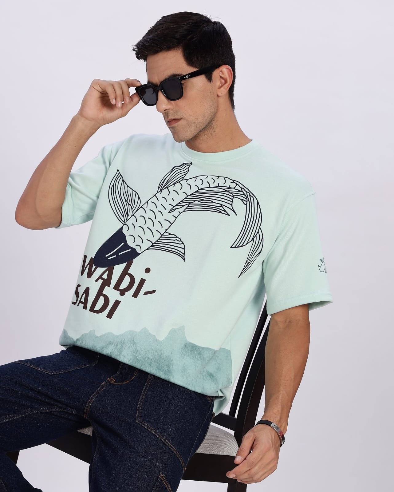 Light Blue "Wabi Sabi Tee" | Unisex Oversize T-Shirt