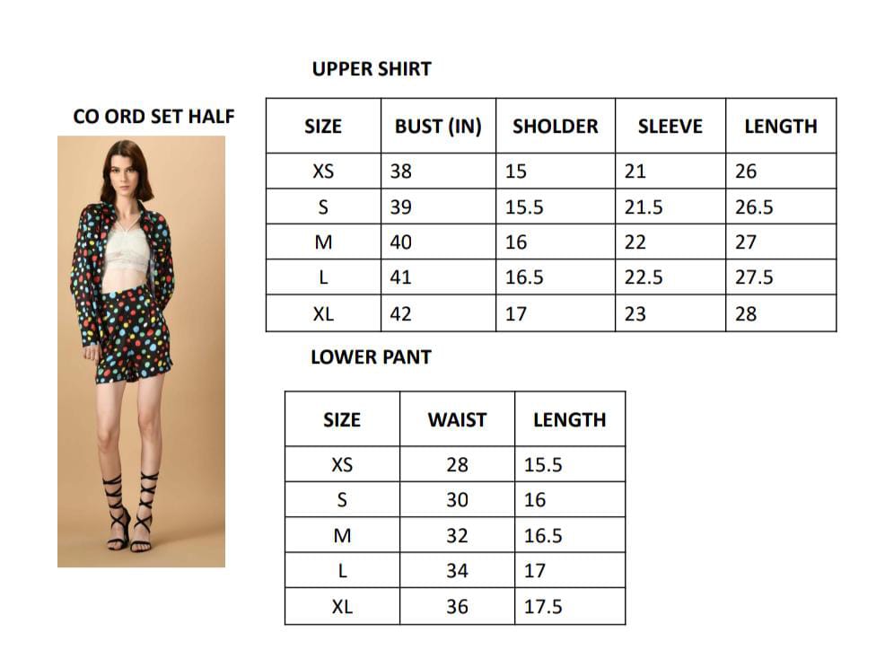 Multicolor Polka Dots Co-ord Set By Offmint