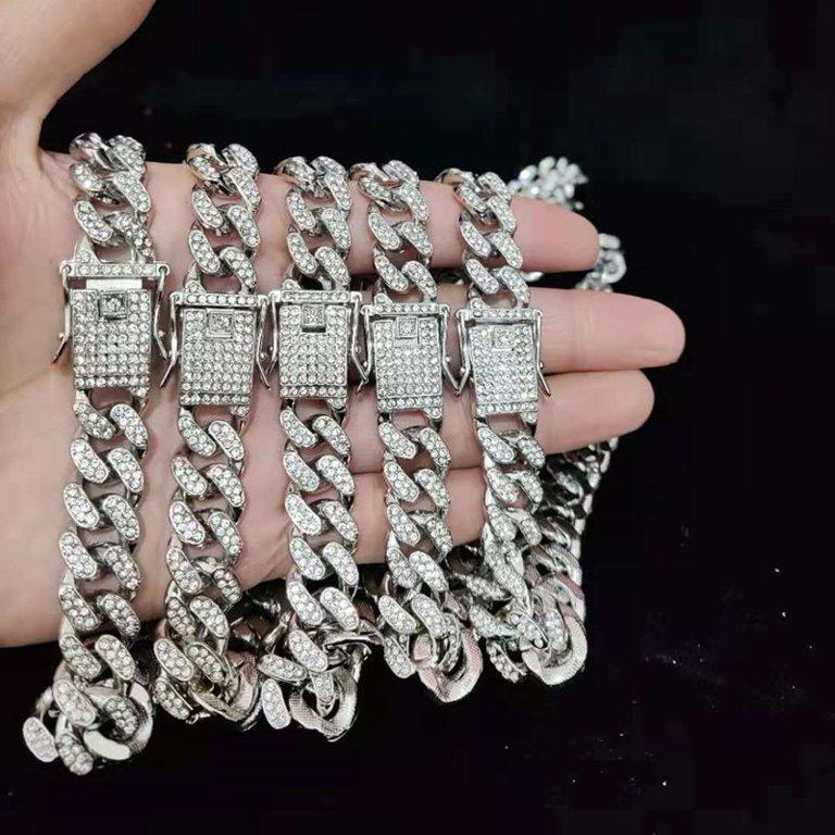 Men American Diamond Silver Pleated Bracelet By Offmint