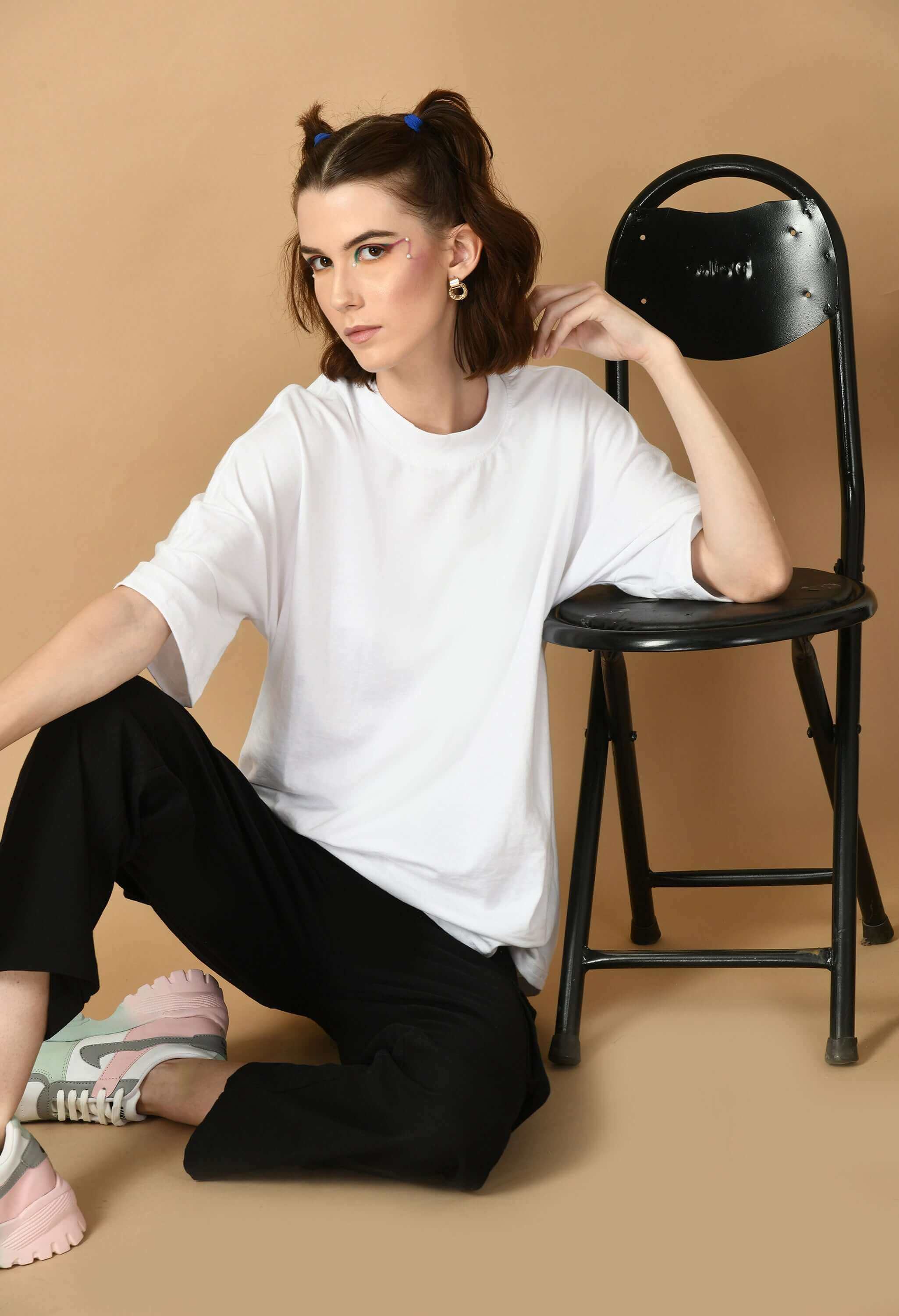 White cotton oversized t-shirt