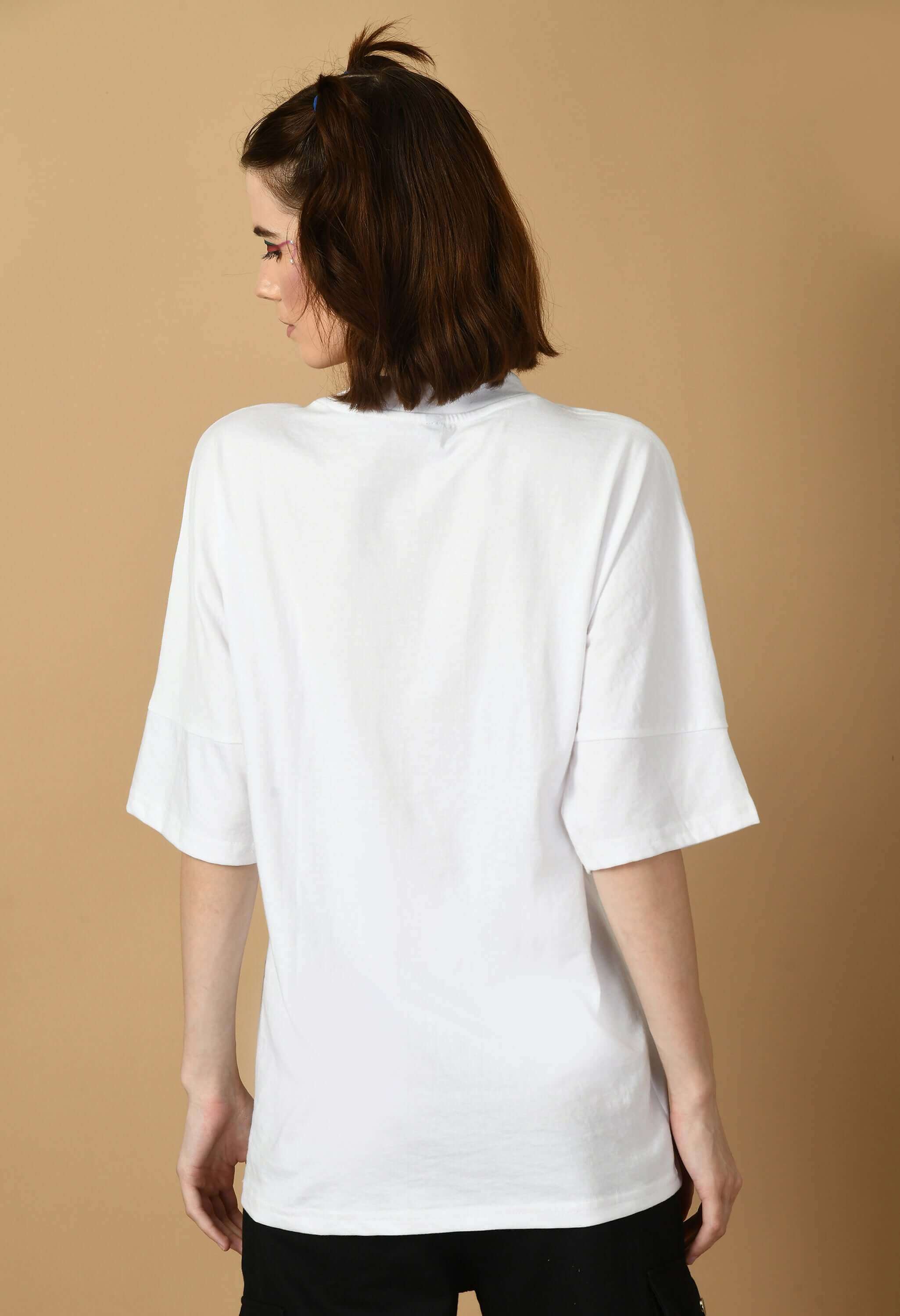 White plain oversized t-shirt