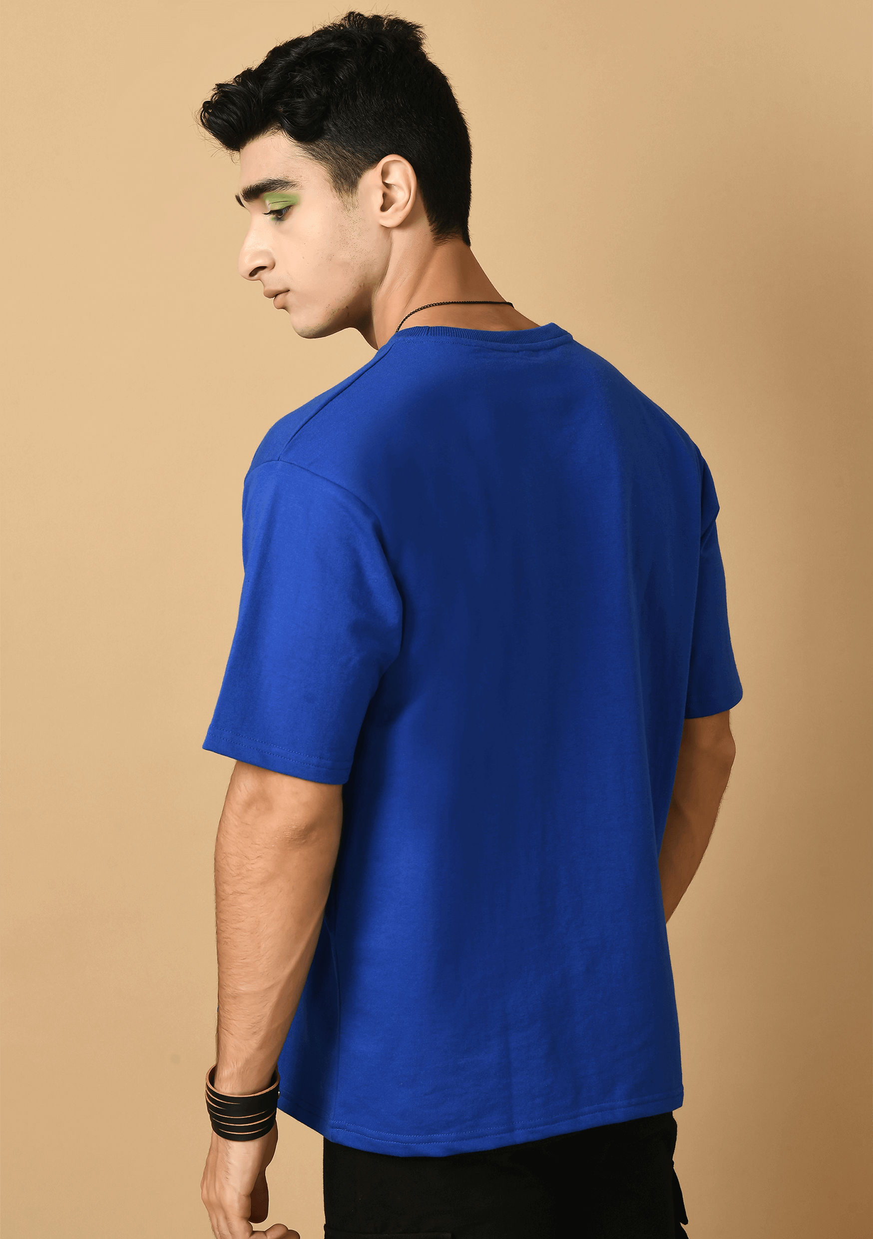 Zues printed blue oversized t-shirt by offmint