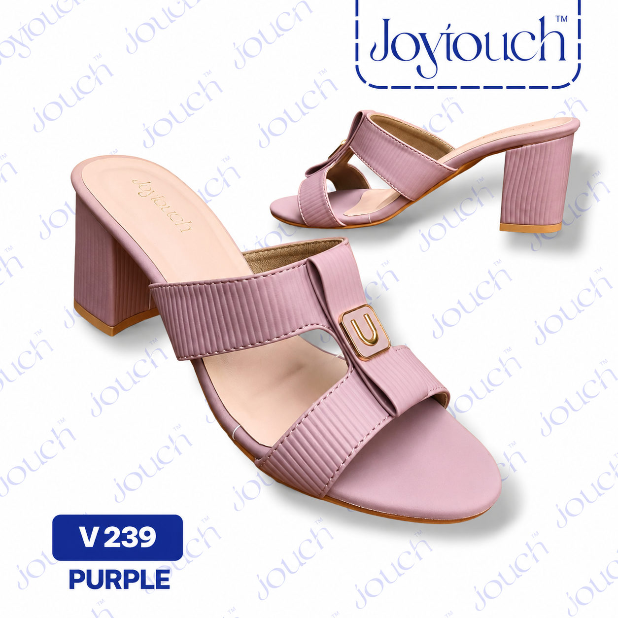 Joytouch Purple Block Heels V239