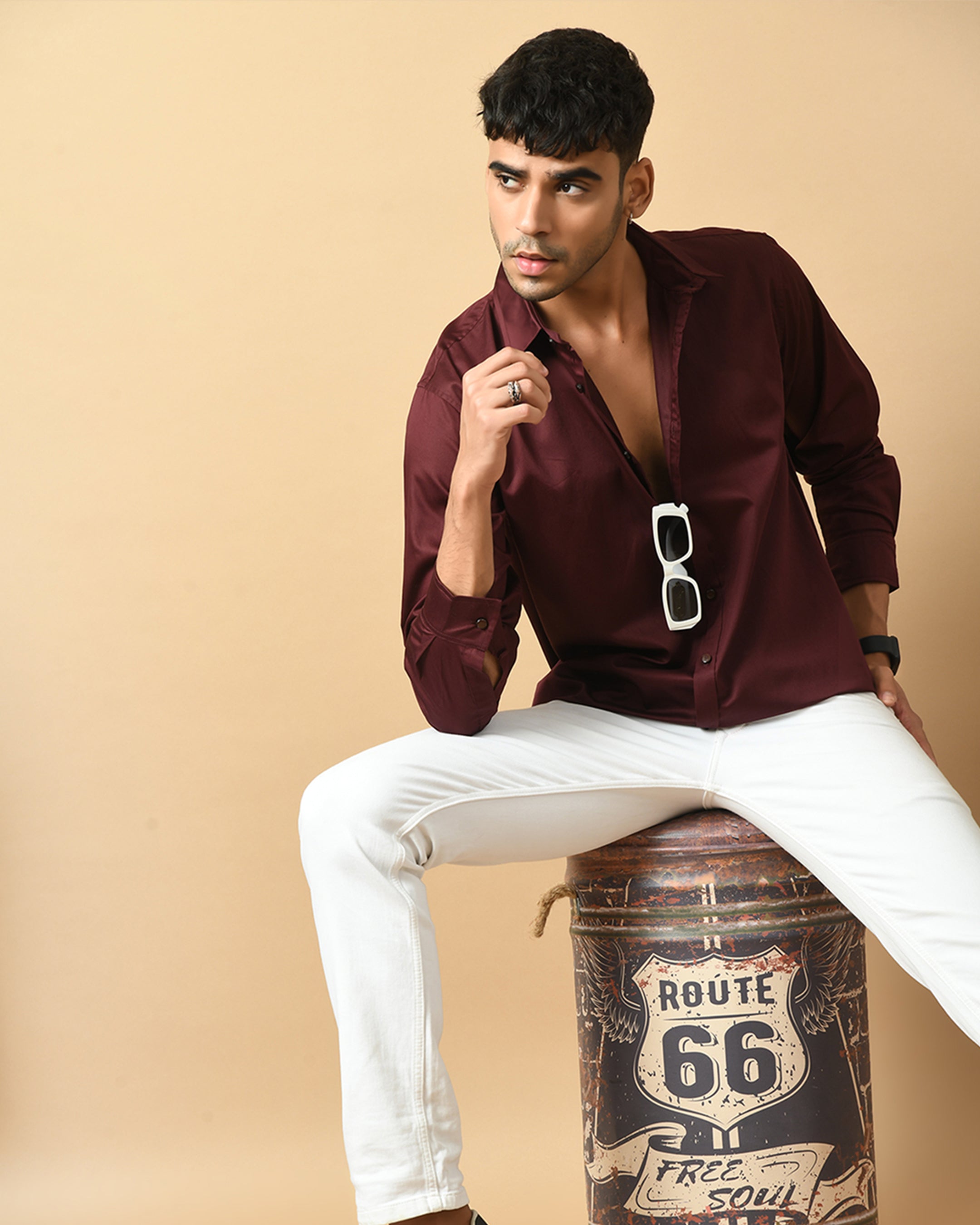 Maroon Shirt ClubWear By Offmint