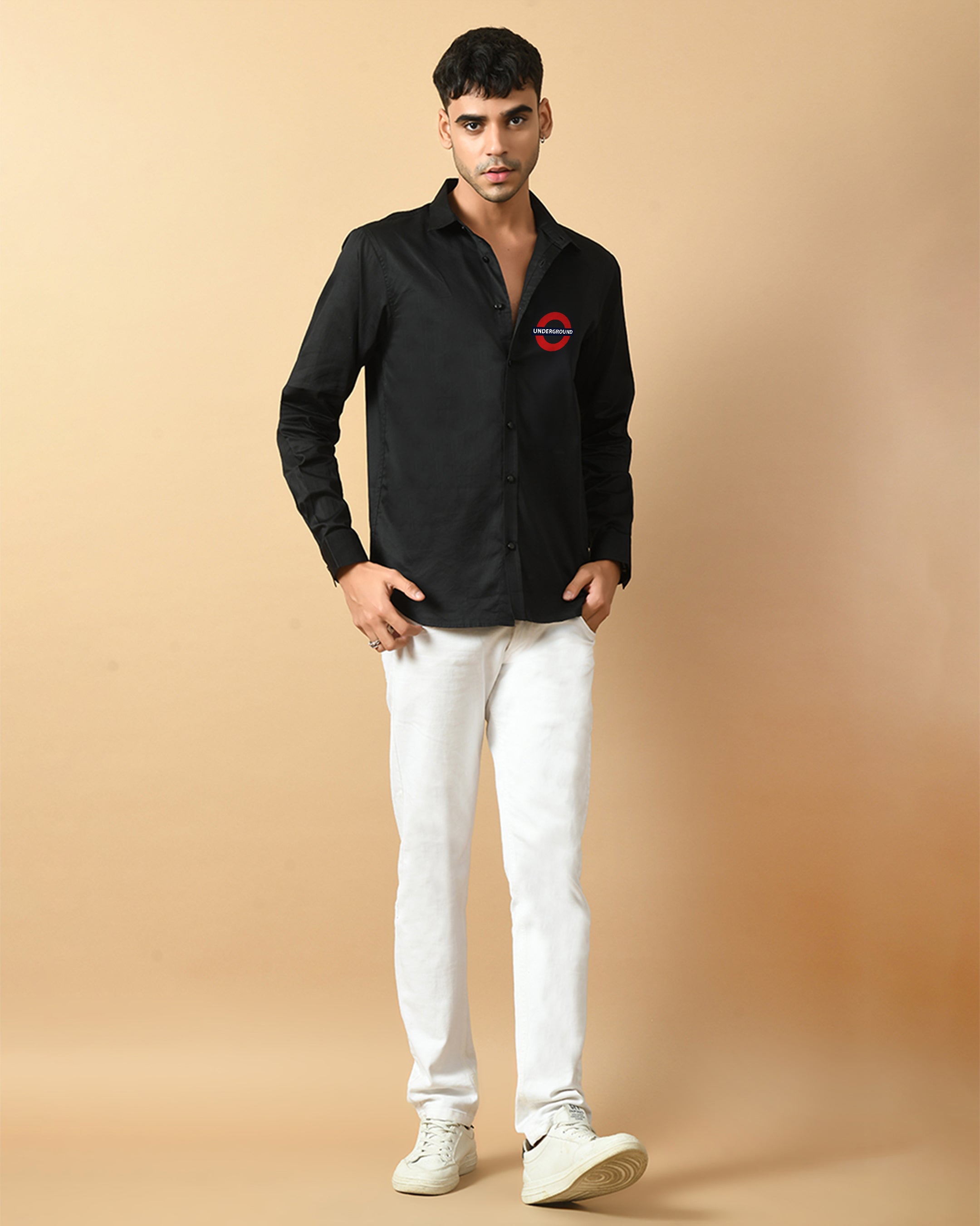 Underground Printed Black Shirt By Offmint