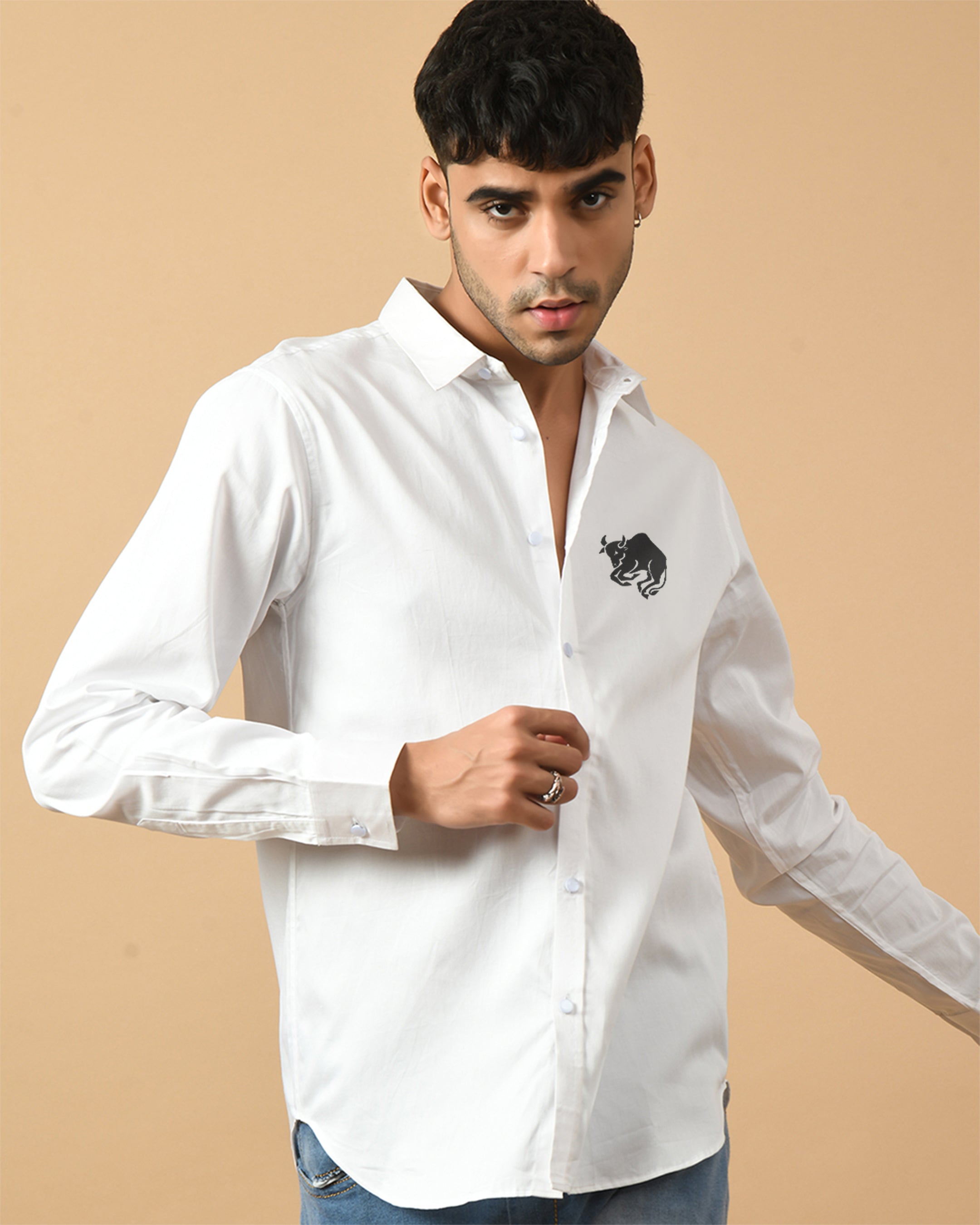 Taurus Zodiac Sign White Shirt By Offmint