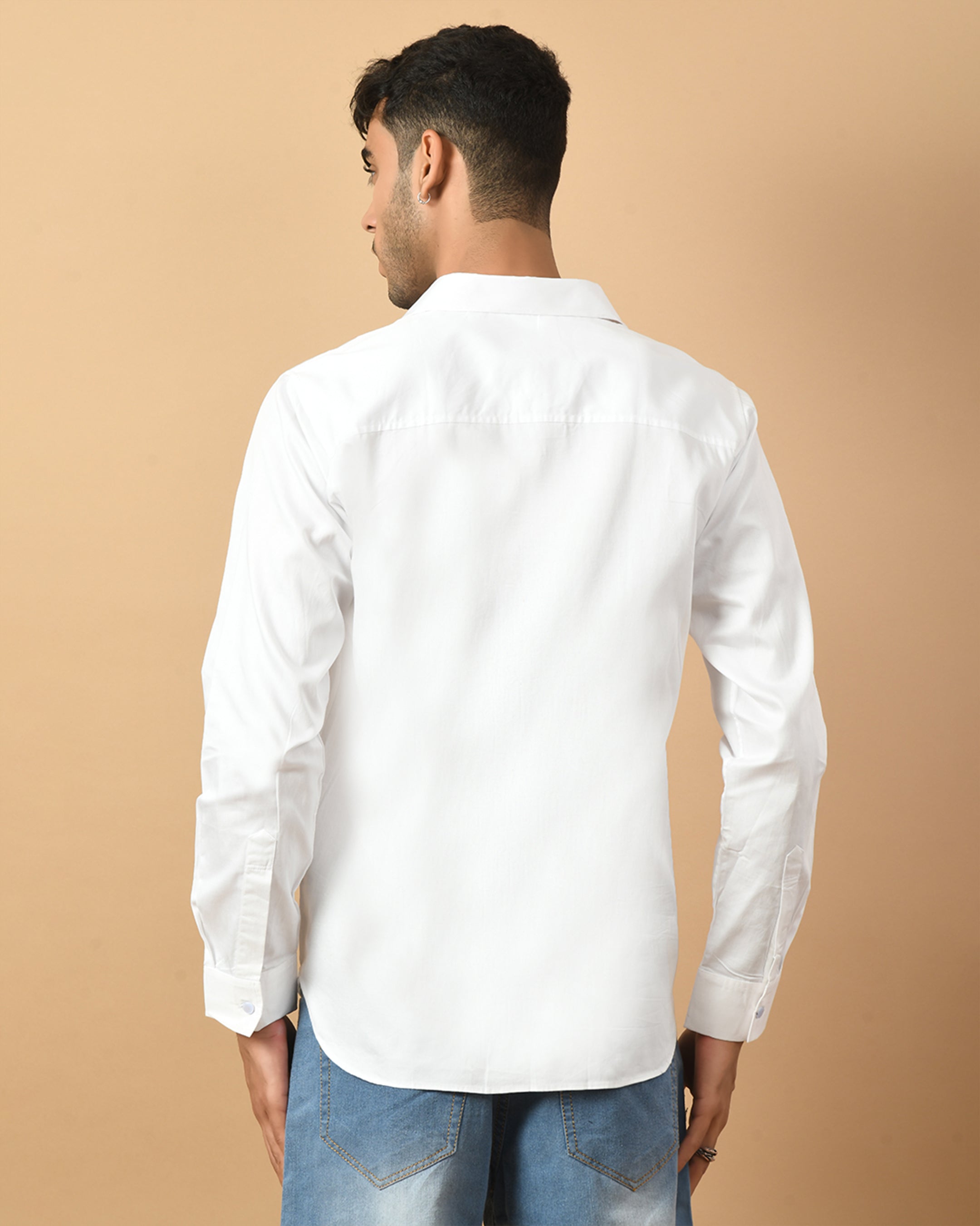 Tiger Face Printed White Shirt By Offmint