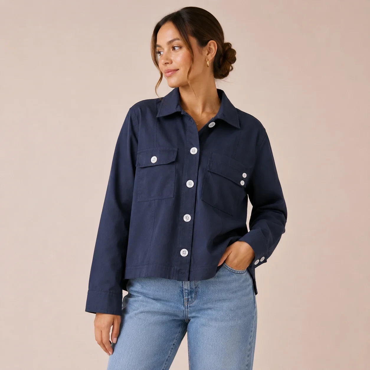 Navy Utility Over-shirt